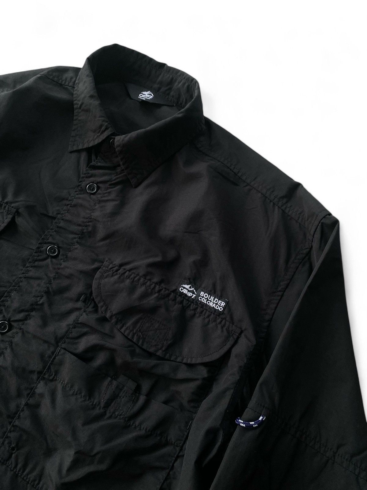 Japanese Brand UTILITY MULTIPOCKET OUTDOOR NYLON SHIRT BUTTON UP Size US L / EU 52-54 / 3 - 7 Thumbnail