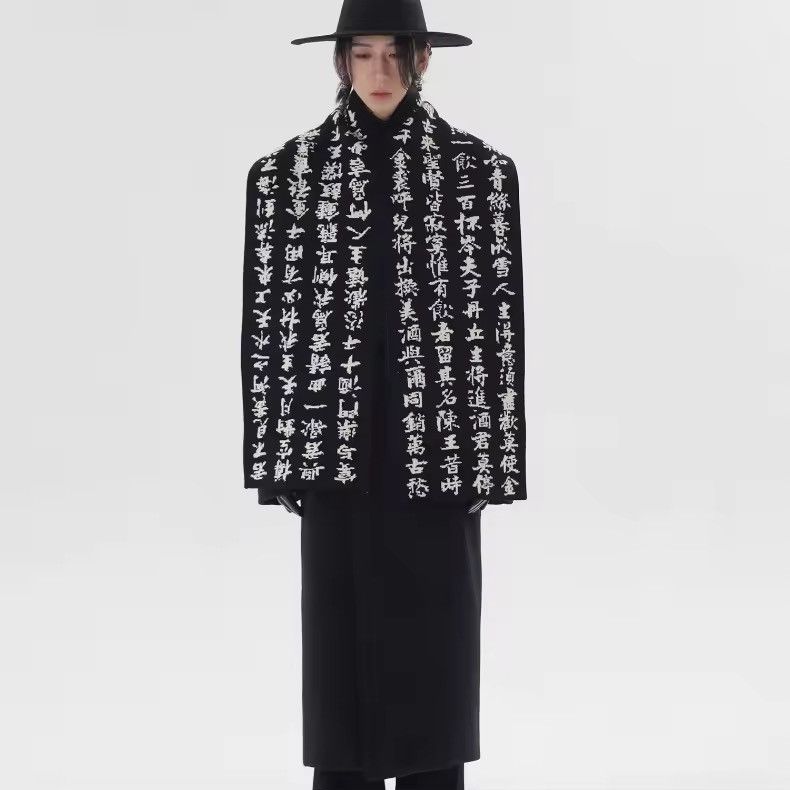 Japanese Brand Black & White Japanese Style Streetwear Scarf Size ONE SIZE - 6 Thumbnail