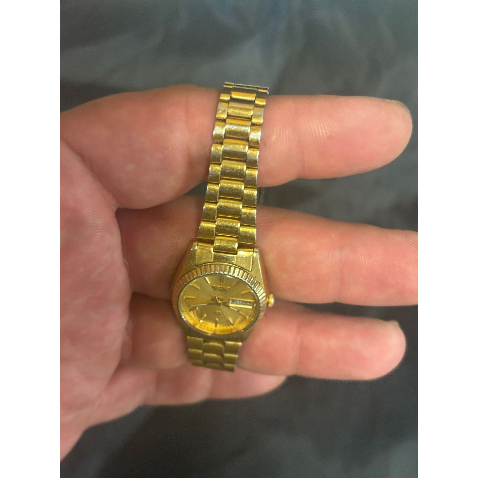 Seiko Seiko 2A23-0039 Gold Tone Women’s Watch! New Battery. Size ONE SIZE - 7 Thumbnail