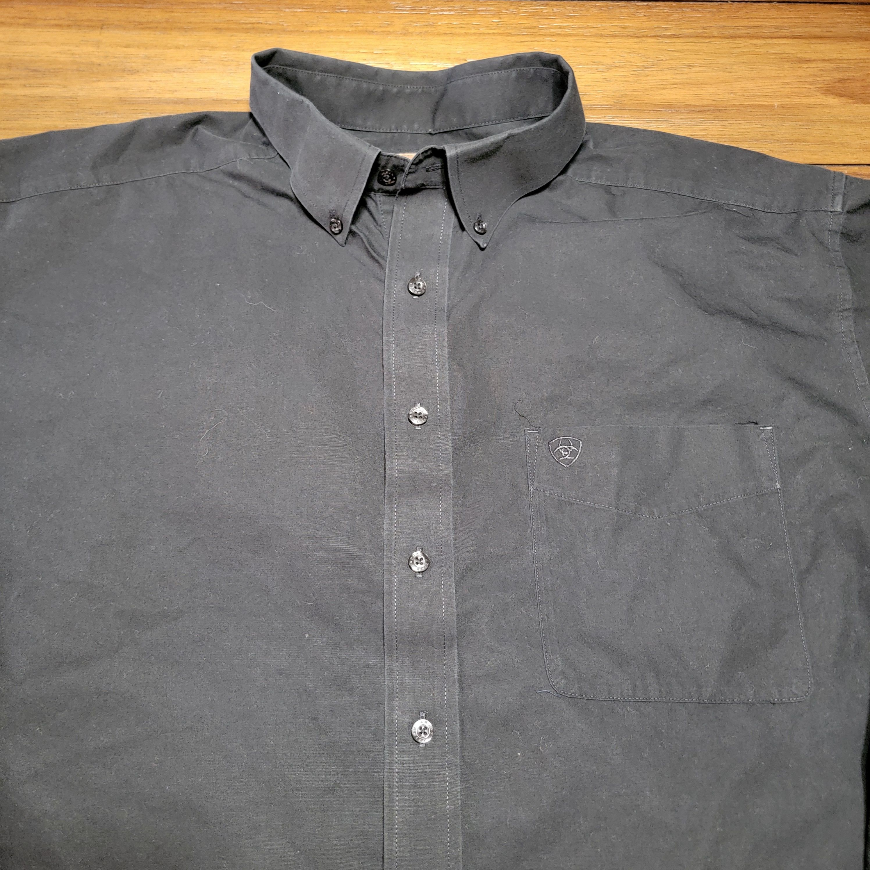 Ariat Ariat LS Full Button Black Shirt Wrinkle-Free - Size XXL Size US XXL / EU 58 / 5 - 2 Thumbnail