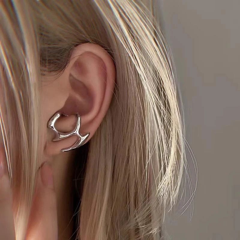 Jewelry Mutant Vein Earrings Gothic Punk Chrome Jewelry Spike Size ONE SIZE - 1 Thumbnail
