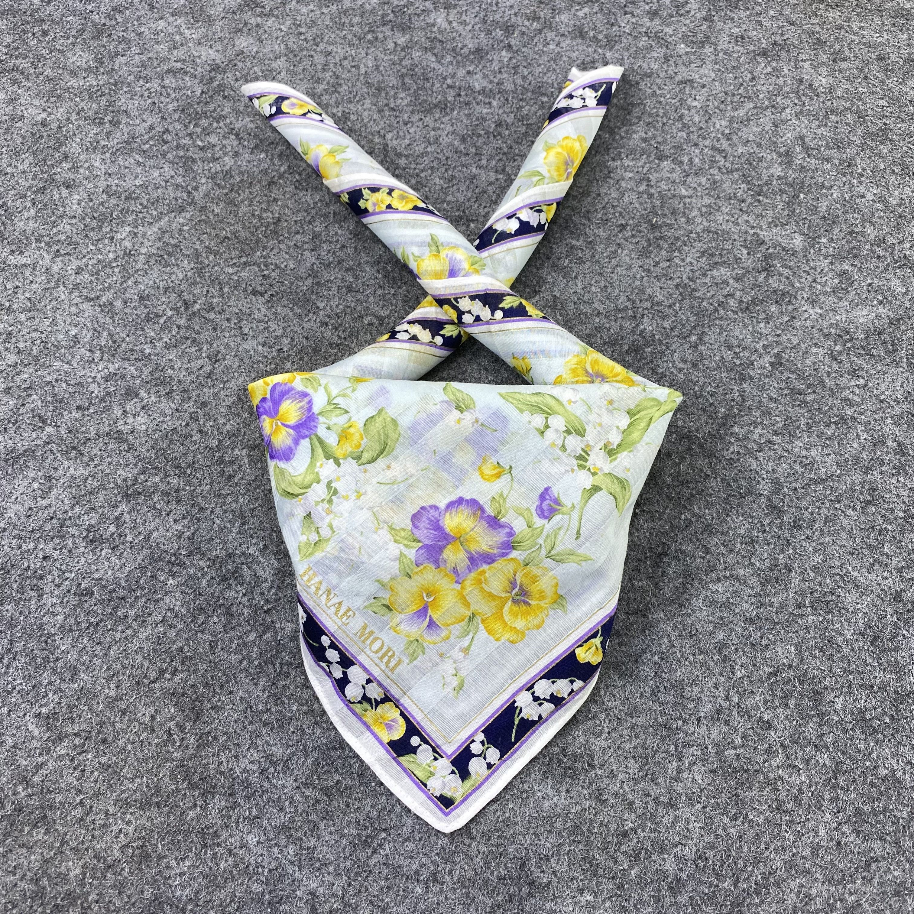 Hanae Mori Hanae Mori Handkerchief Neckerchief Bandana-B1596 Size ONE SIZE - 2 Thumbnail
