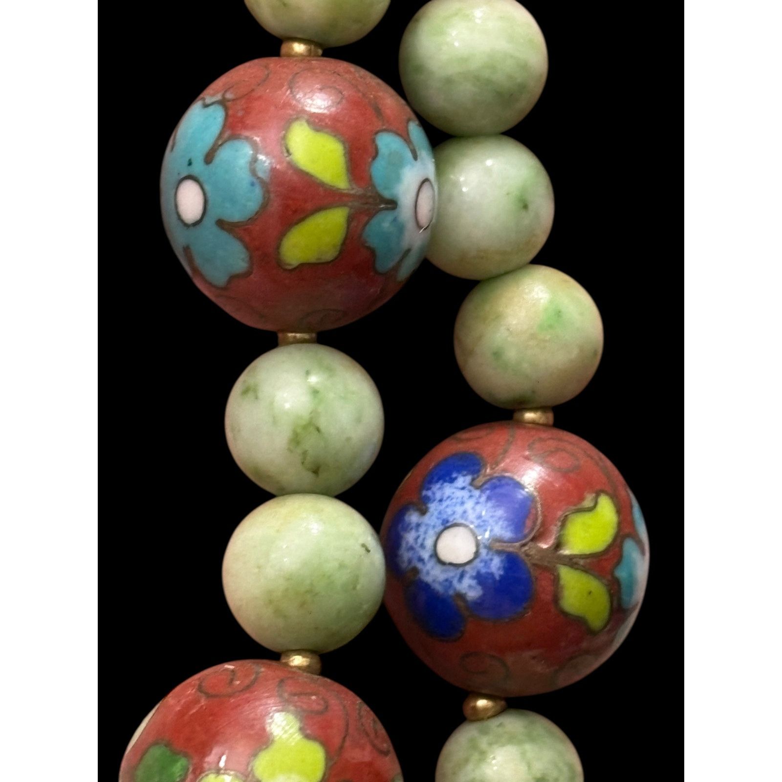 Other Vintage Chinese Nephrite Jade Pendant Necklace Cloisonne Size ONE SIZE - 7 Thumbnail
