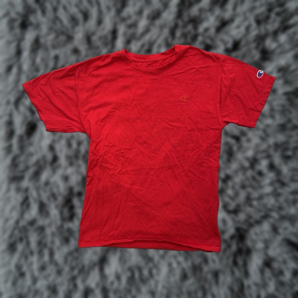 Champion Champion Shirt Mens Medium Red Embroidered C Logo Short Sleeve Tee Cotton Casual Size US M / EU 48-50 / 2 - 1 Thumbnail