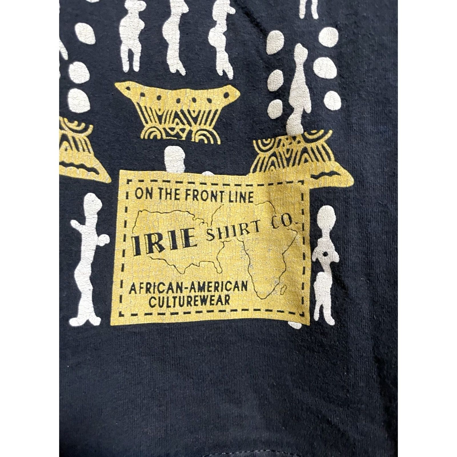 CO VINTAGE Irie Shirt Co African American Culturewear Shirt Mens XL Graphic 90s T-Shirt Black Cotton Short Sleeve Crew Neck Size US XL / EU 56 / 4 - 3 Thumbnail