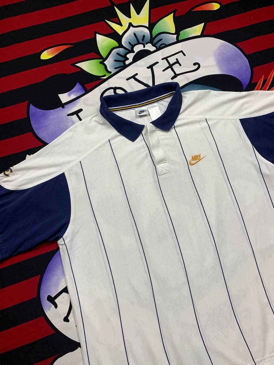 Nike Vintage Nike Supreme 90s Court Polo shirt L Courier Agassi Size US L / EU 52-54 / 3 - 2 Thumbnail