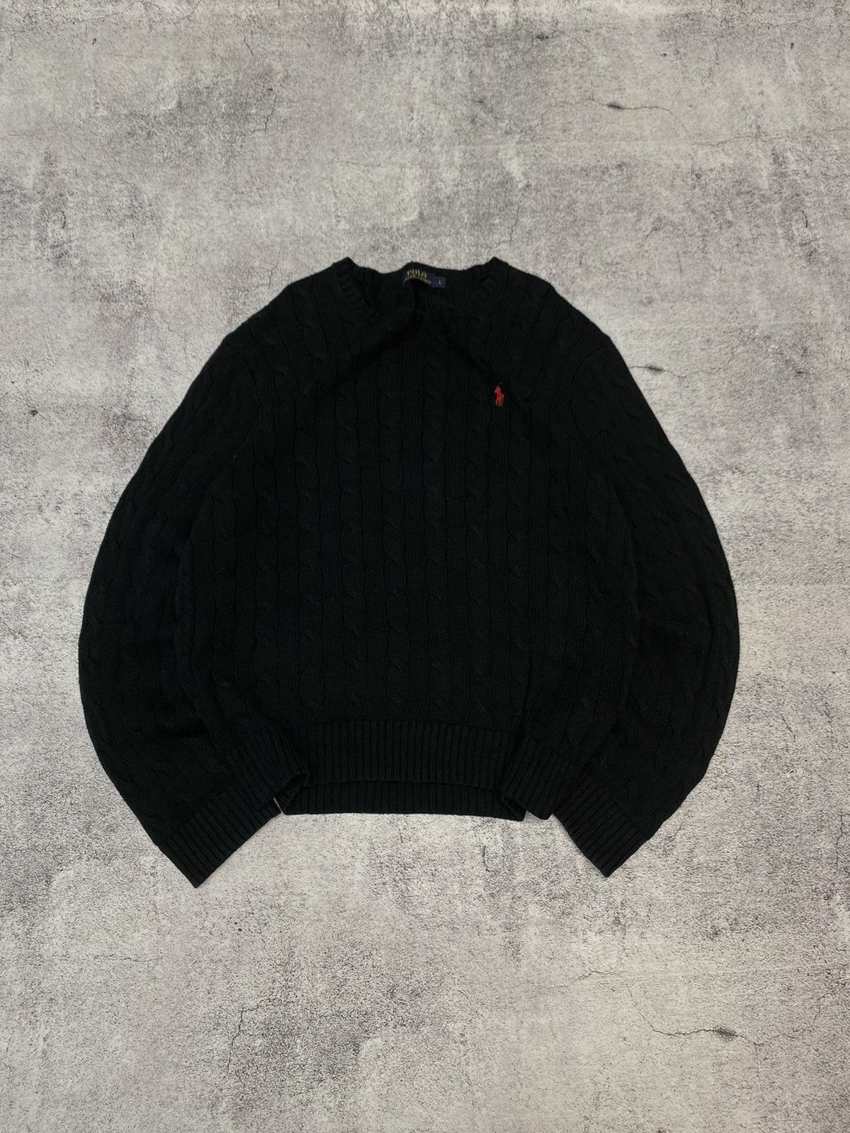 Pre-owned Polo Ralph Lauren X Vintage Polo Ralph Laurent Knitted Sweater Y2k Japanese In Black