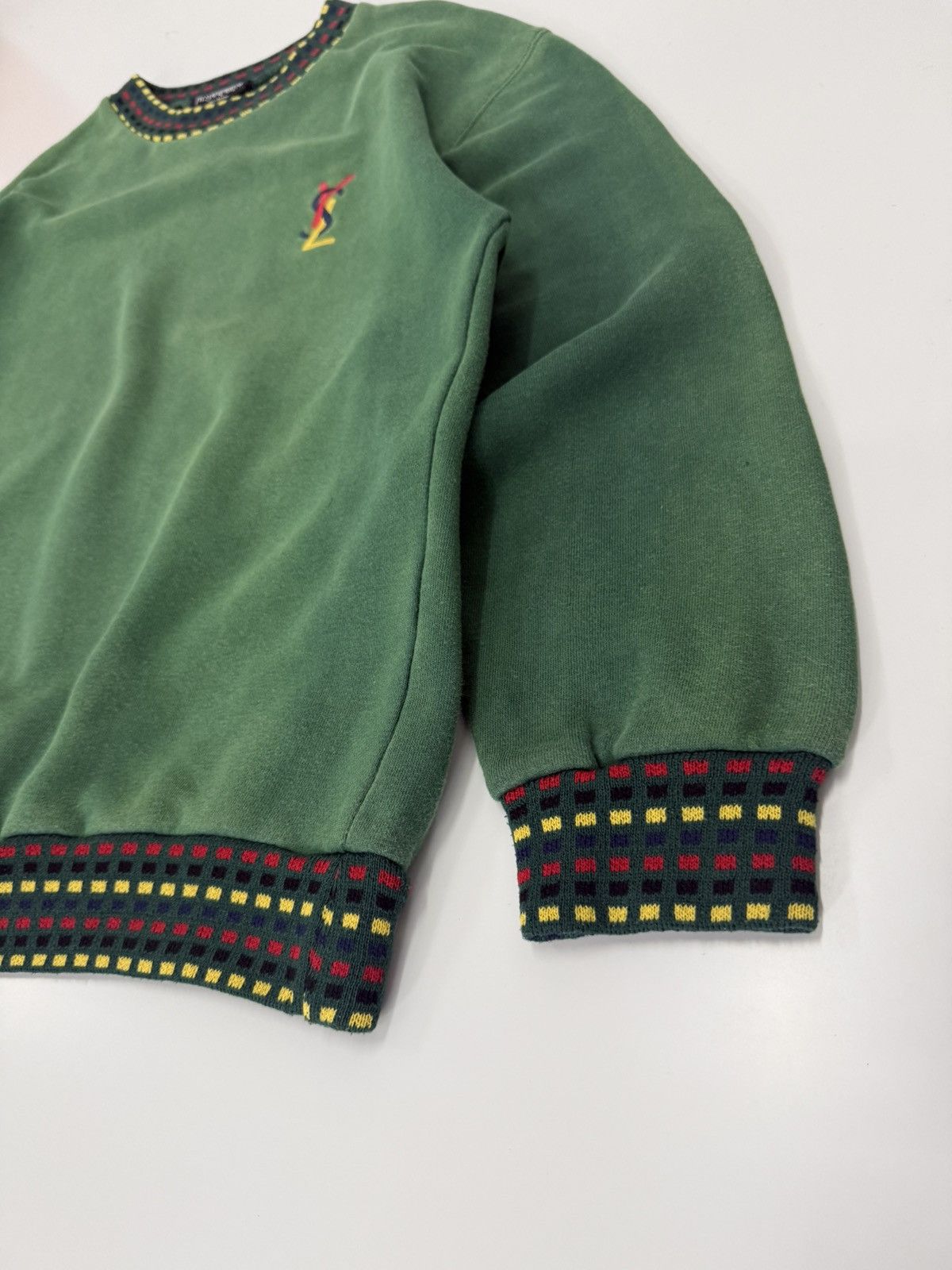 Yves Saint Laurent YvesSaintLaurent Embroided Spellout Logo Sunfaded Sweatshirt Size US M / EU 48-50 / 2 - 3 Thumbnail