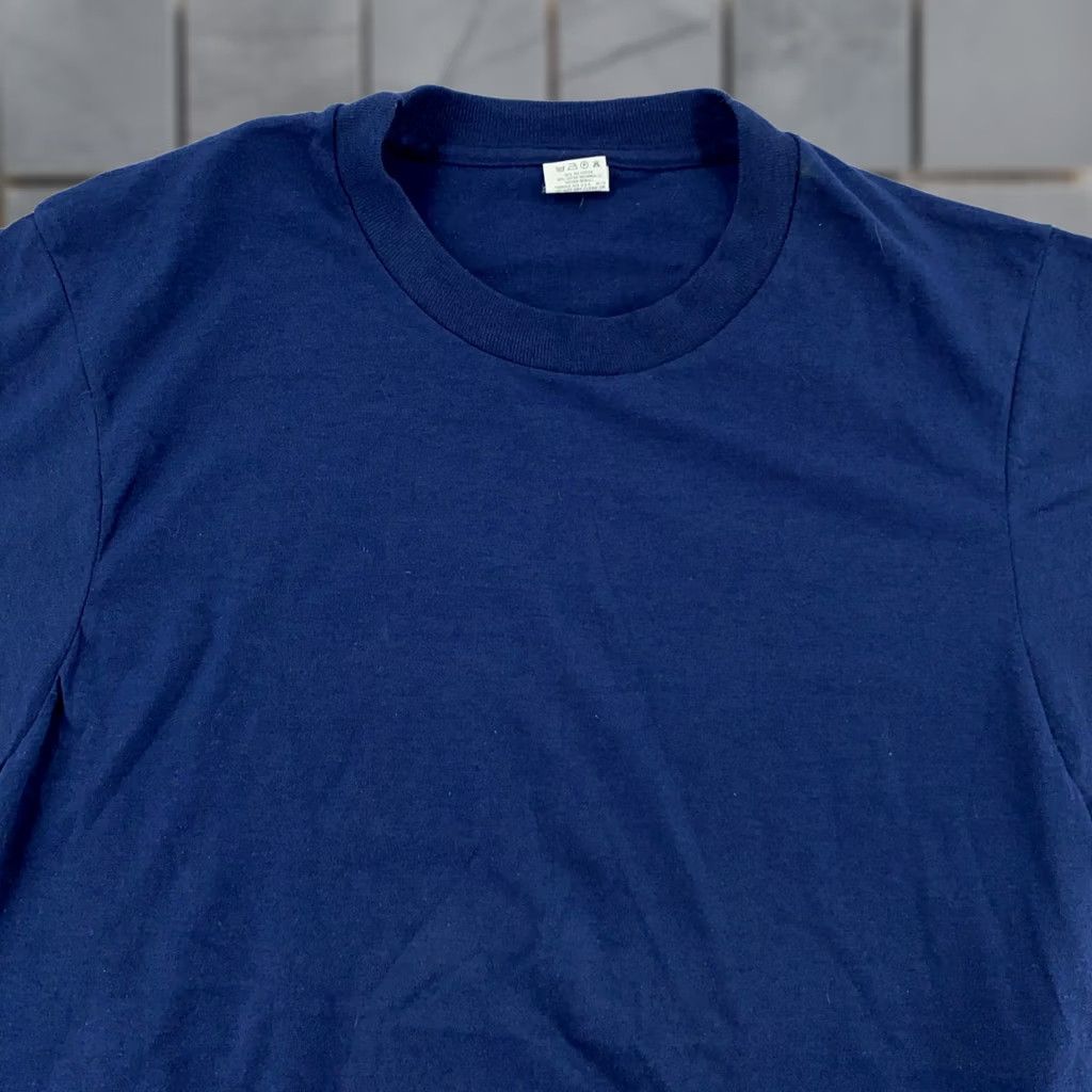 Vintage VINTAGE Screen Stars Shirt Mens XS Navy Blue USA 80s Single Stitch Tee Size US XS / EU 42 / 0 - 1 Thumbnail
