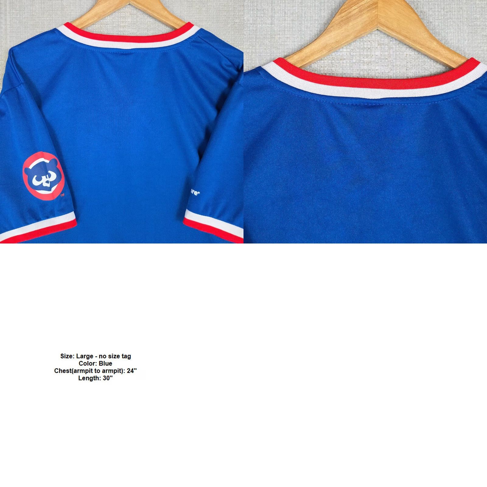 Etro Match-Up Stadium Giveaway Men's Retro 1980s Chicago Cubs Jersey Shirt Short Sleeve Blue Large 80s Vintage Style Mens Baseball Jersey Size US L / EU 52-54 / 3 - 8 Thumbnail