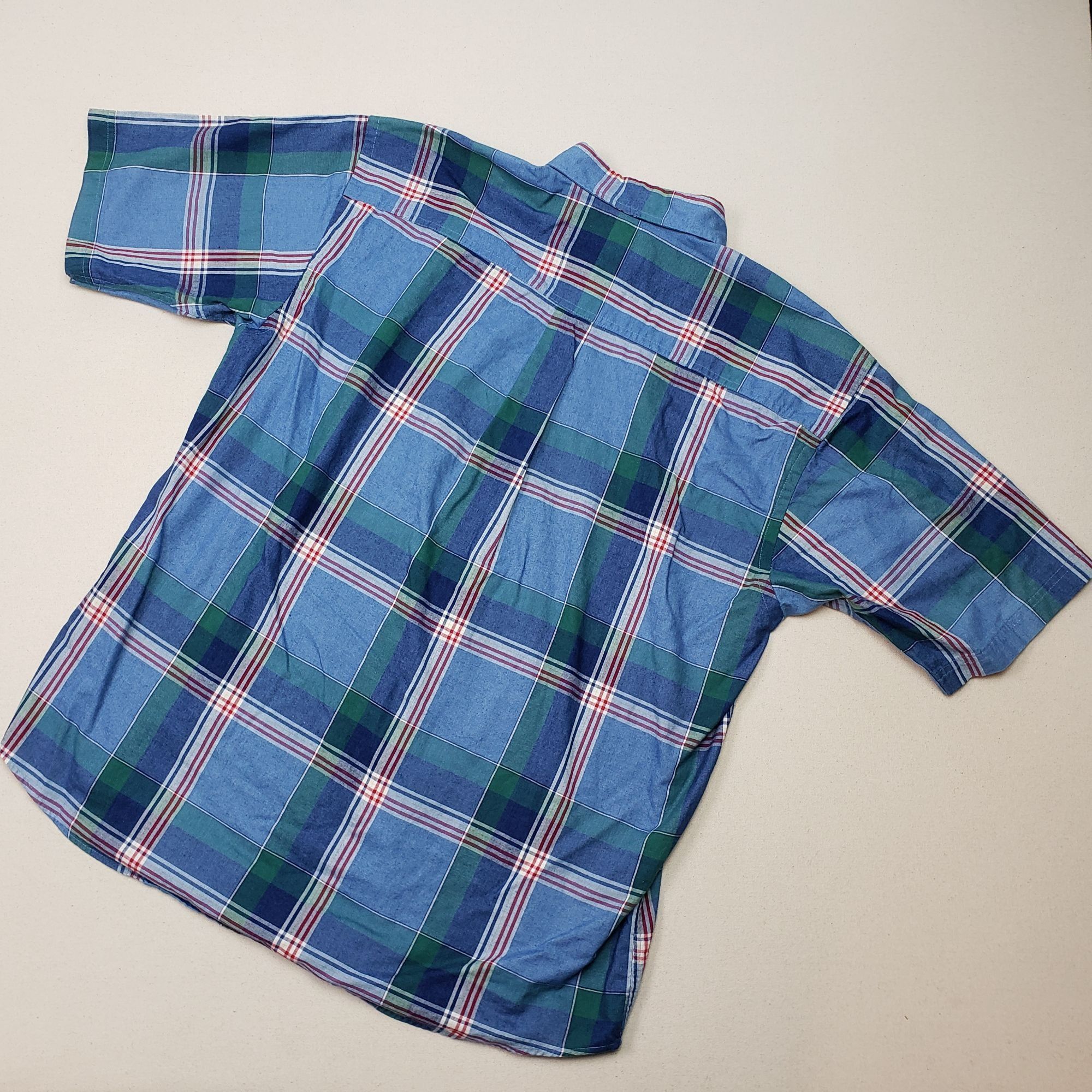 Van Heusen Van Heusen Men's Short Sleeve Button Up Shirt Blue/Red Sz L Size US L / EU 52-54 / 3 - 2 Thumbnail