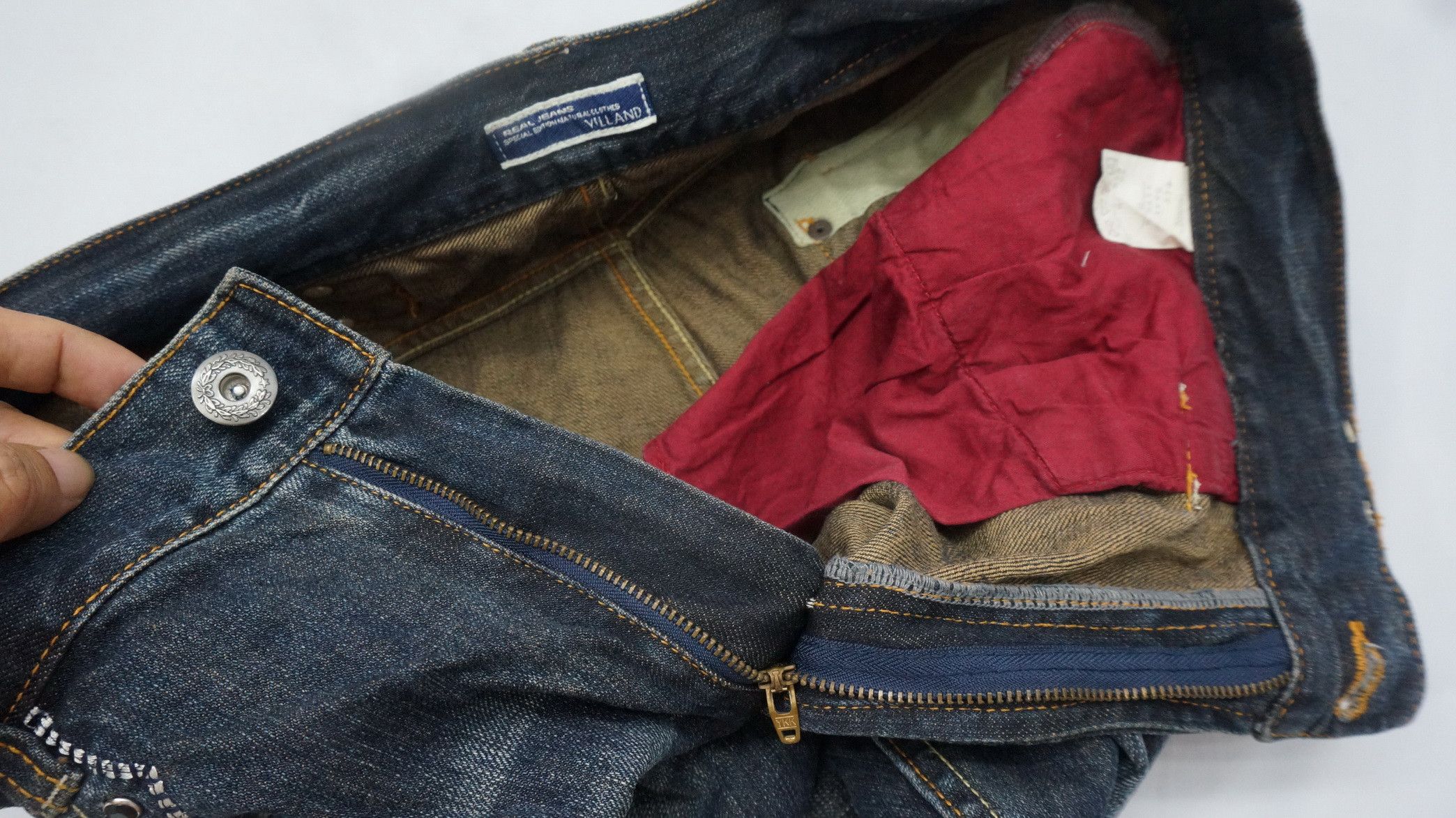 Japanese Brand Vintage Japan Villand Clawmark Whisker Jeans Size US 34 / EU 50 - 14 Thumbnail