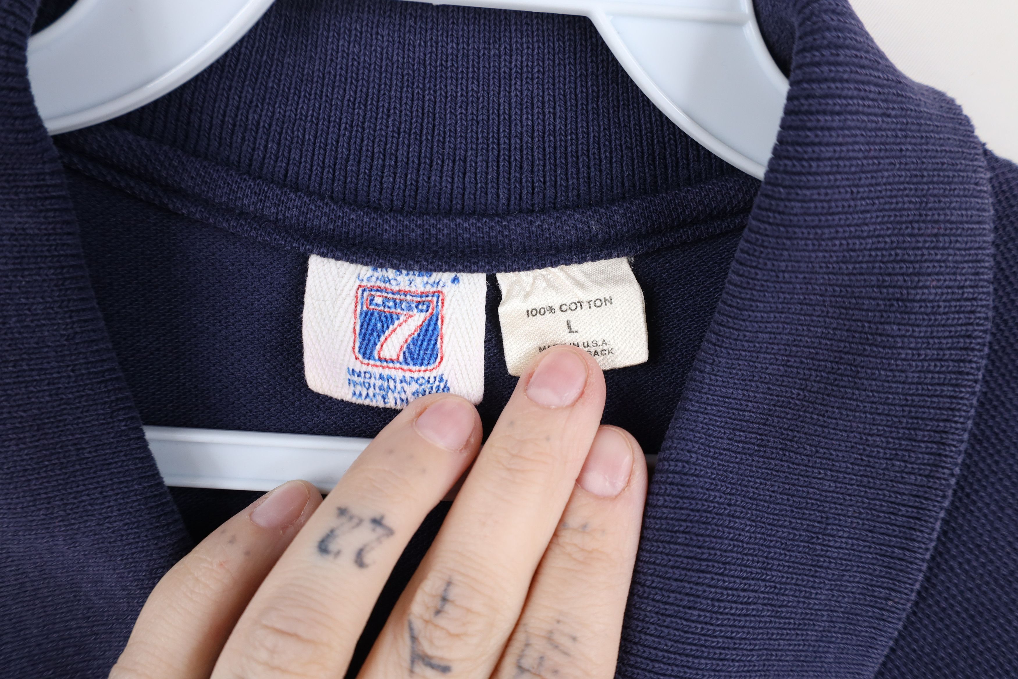 Vintage Vintage 90s University of Michigan Collared Polo Blue USA Size US L / EU 52-54 / 3 - 8 Thumbnail