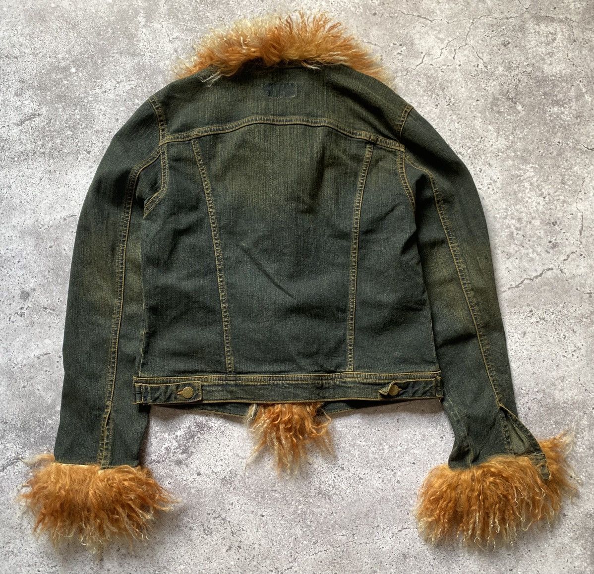 Other Vintage 90s Kryos Paris Blue Denim Jacket Faux Fur Y2K Sz 40 Size M / US 6-8 / IT 42-44 - 17 Thumbnail