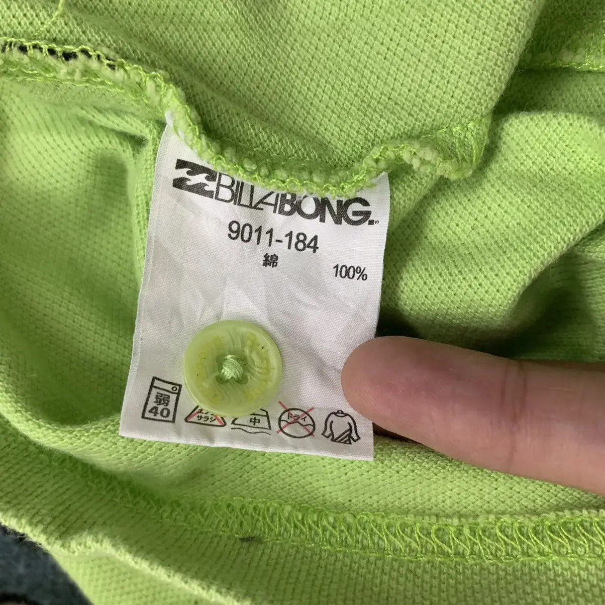 Billabong Vintage BILLABONG SURF Patchwork Green Polo Tee Shirt Top Size US L / EU 52-54 / 3 - 6 Thumbnail