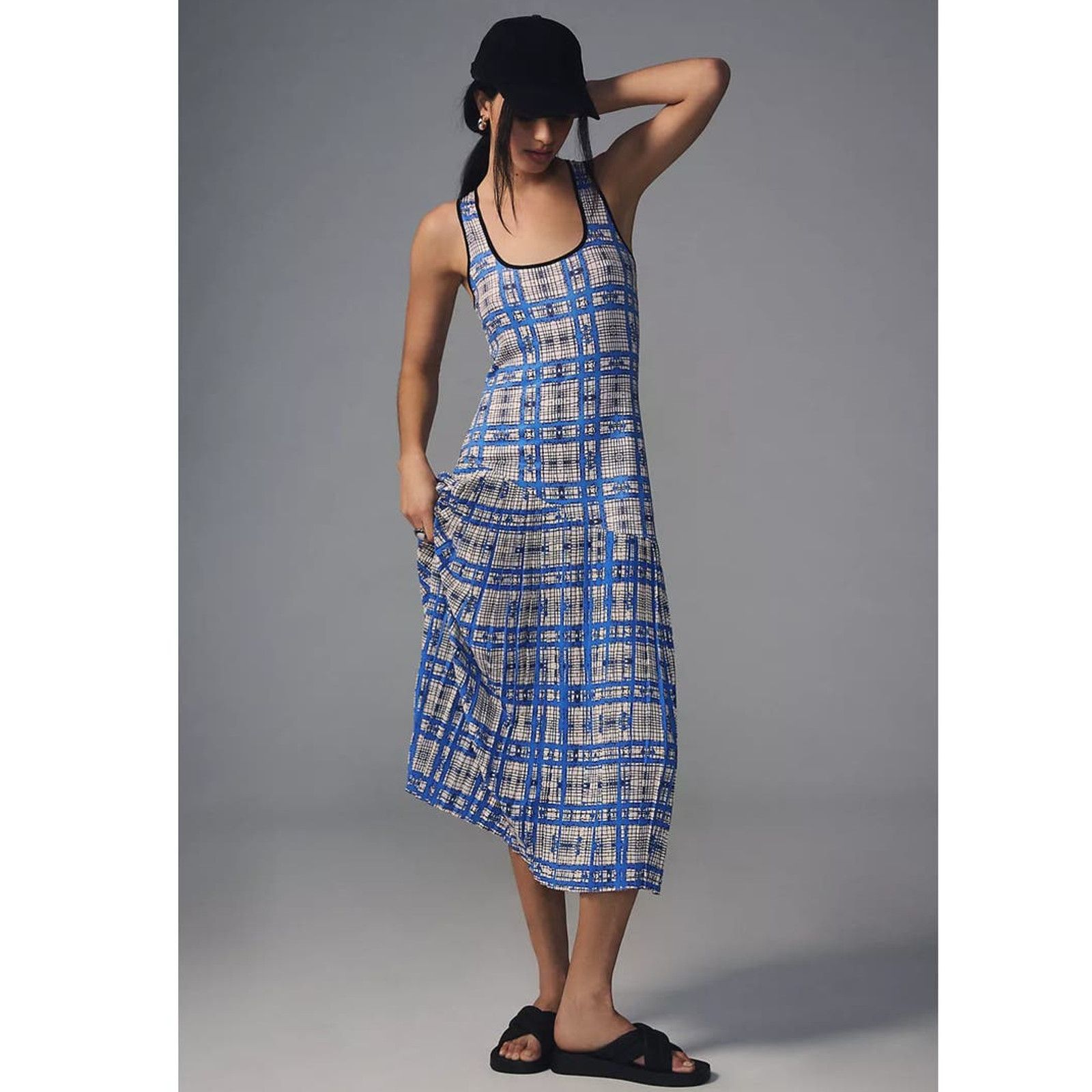 Anthropologie New Anthropologie Dhruv Kapoor Plaid Midi Dress $210 XLP Size XL / US 12-14 / IT 48-50 - 2 Thumbnail