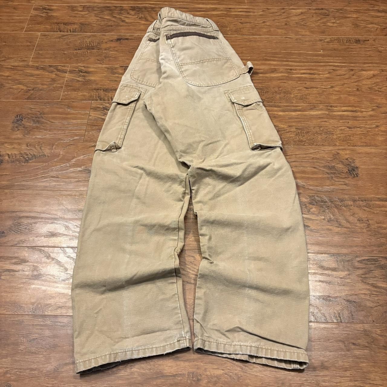 Vintage Crazy Vintage Y2K/2000s Baggy Khaki Workwear Wrangler Cargo Pants! Size US 32 / EU 48 - 4 Thumbnail