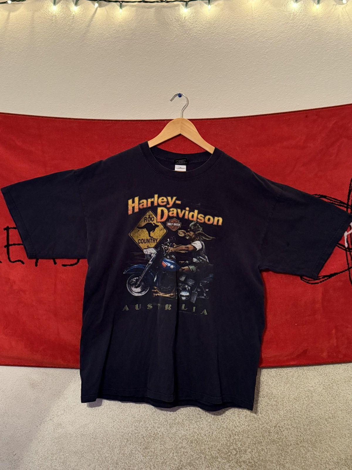 Harley Davidson 1992 Harley Davidson "Roo Country" Australia T-Shirt Size US XL / EU 56 / 4 - 1 Thumbnail