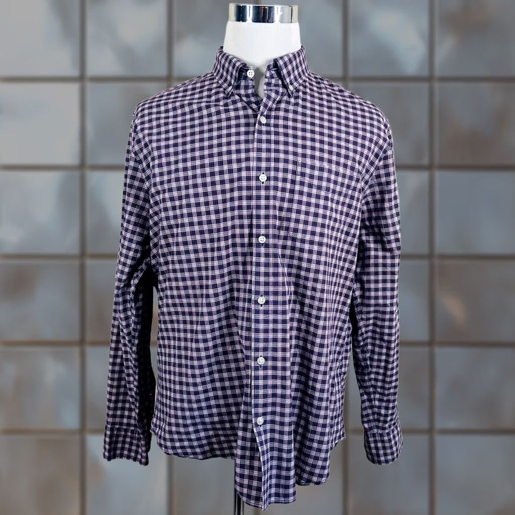 Bonobos Bonobos Button Down Shirt Large Mens Red White Blue Plaid Cotton Fit Size US L / EU 52-54 / 3 - 1 Thumbnail