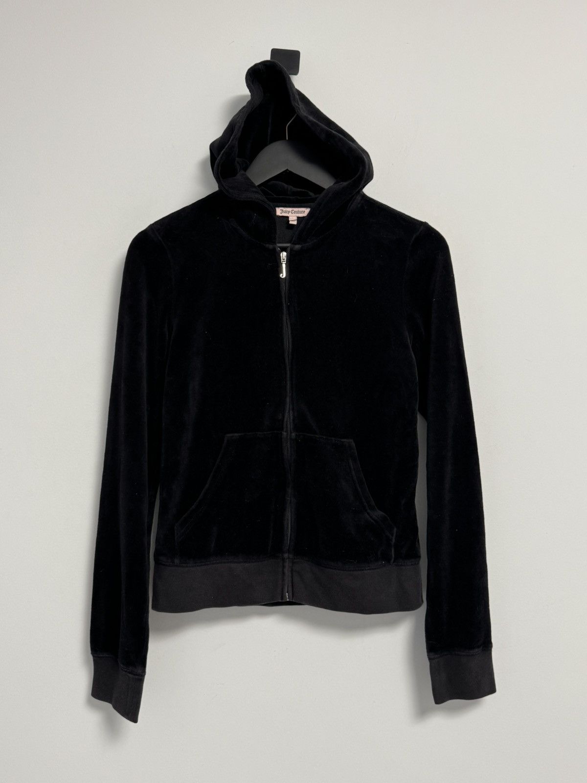 Juicy Couture Vintage Juicy Couture Y2K Glam Velour Black Zip Up Hoodie Size L / US 10 / IT 46 - 1 Thumbnail