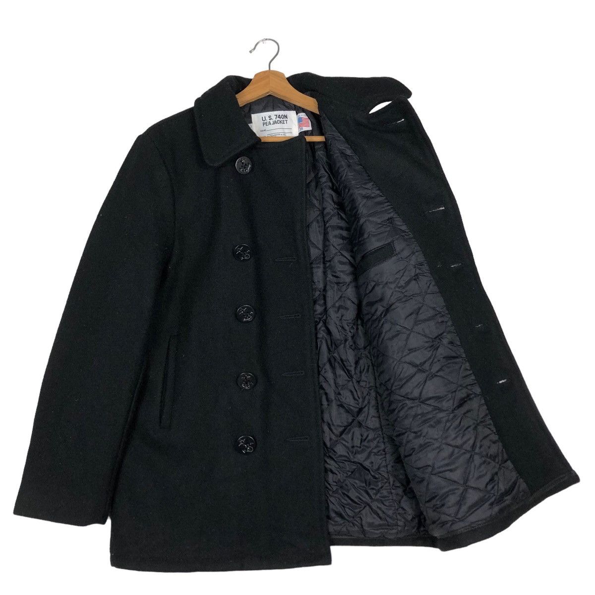 Schott 🔥Vintage 740 USN Pea Jacket Wool Double Breast Made in USA Size US M / EU 48-50 / 2 - 11 Thumbnail