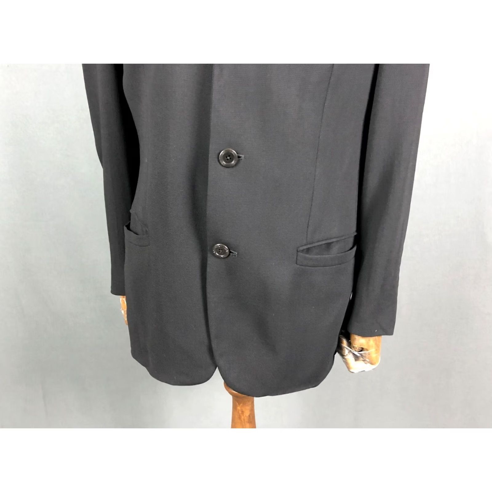 Versace Versace Blazer Wool Men 50 Black Blazer Mens Wool Jacket 3 Button Pockets Classic Suit Coat Size 50R - 6 Thumbnail