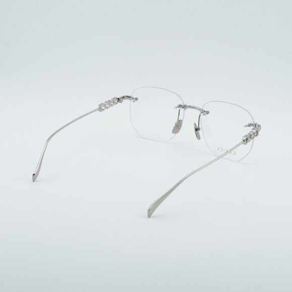 Gucci Gucci GG1806O 004 Eyeglasses Silver 54mm Square Frame Size ONE SIZE - 9 Thumbnail