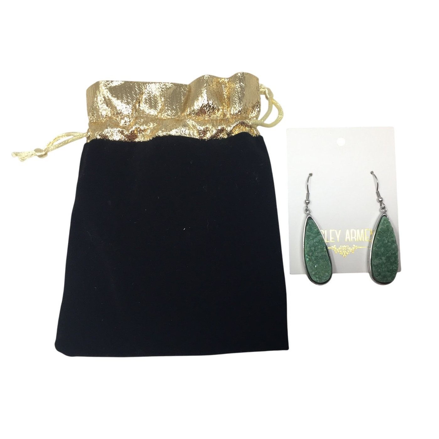 Other Kinsley Armelle Druzy Silver Jade Quartz Drop Earrings Size ONE SIZE - 2 Thumbnail
