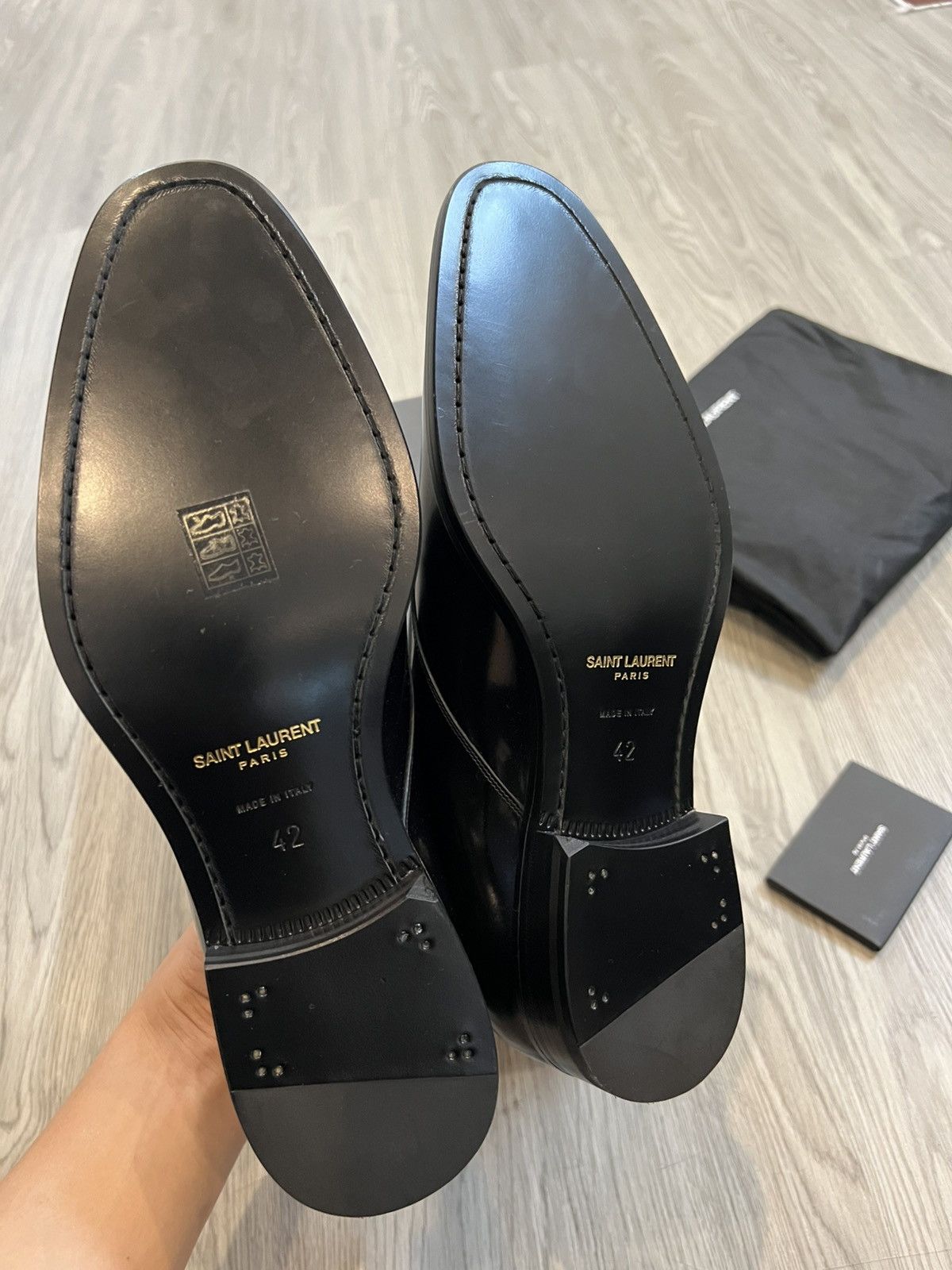 Saint Laurent Paris Saint Laurent Derby Shoes - Patent Leather Size US 9 / EU 42 - 6 Thumbnail