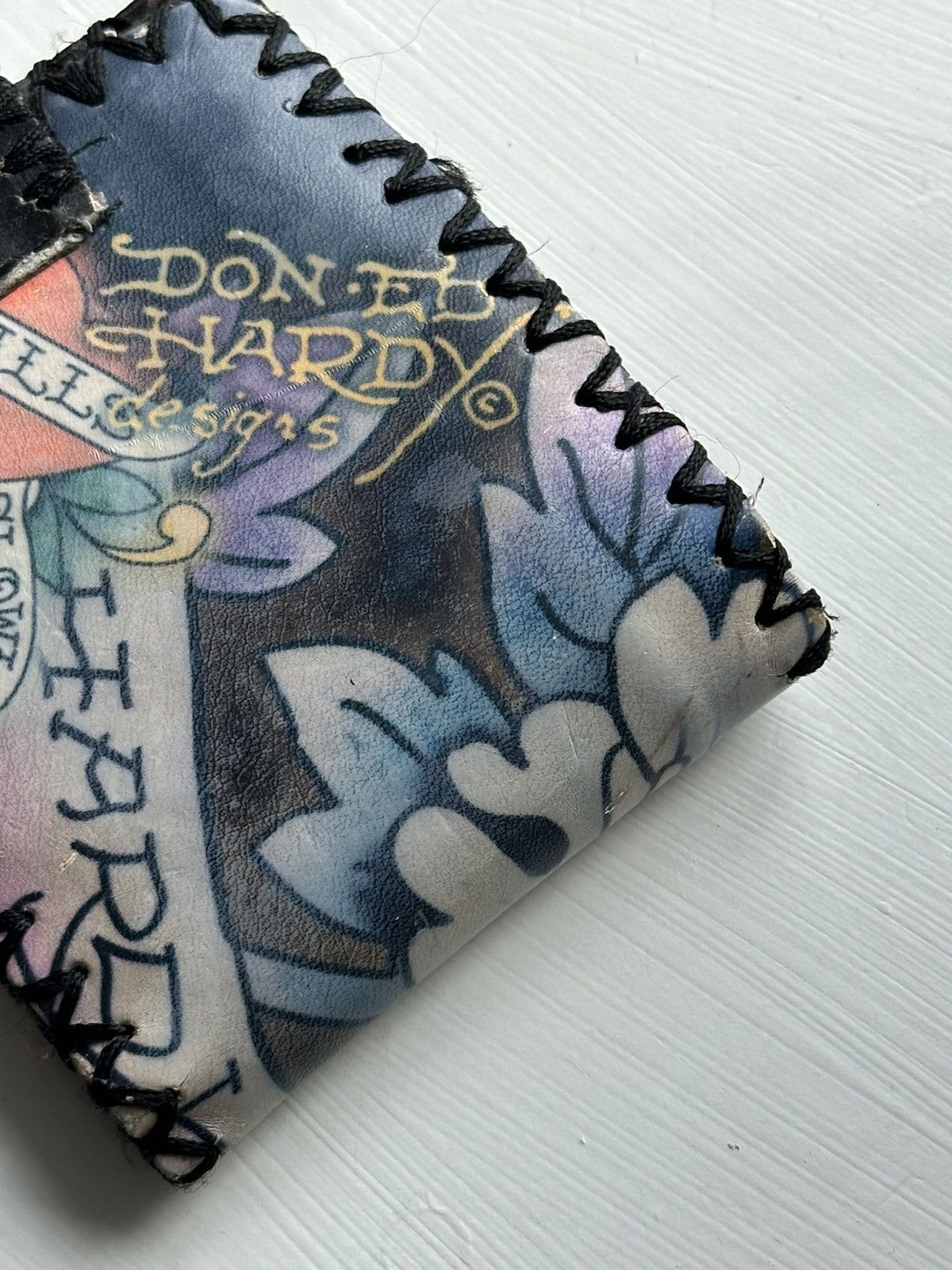 Ed Hardy × Vintage Ed Hardy Multi Skull Tattoo Design Wallet Christian Audigier Size ONE SIZE - 7 Thumbnail