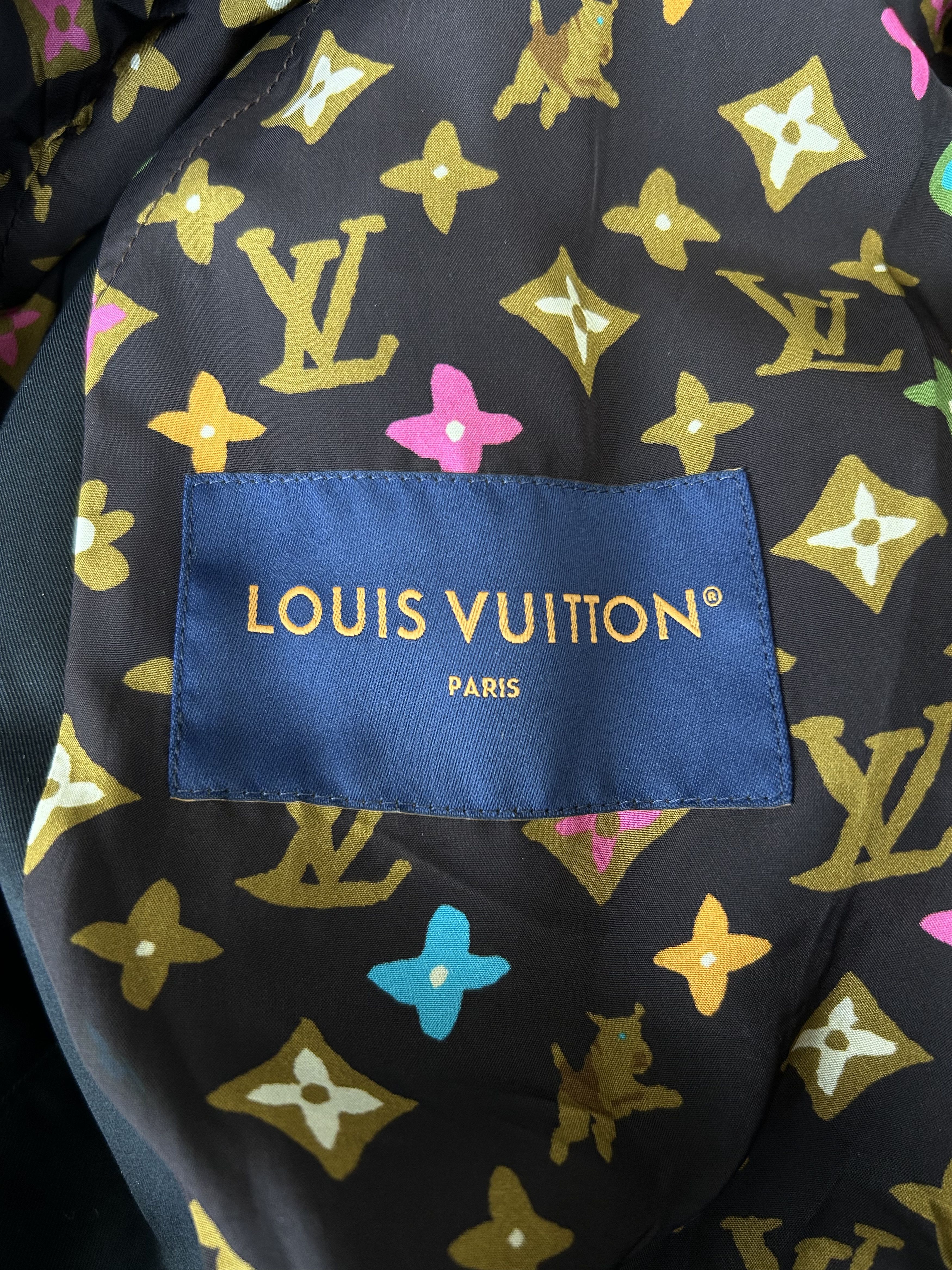 Louis Vuitton Tyler The Creator Navy & Multicolor Monogram Aviator Jacket Size US XL / EU 56 / 4 - 3 Thumbnail