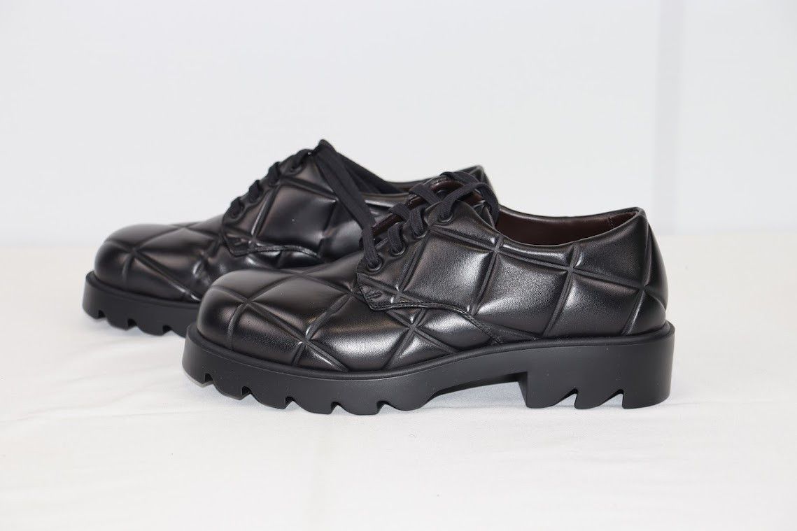 Bottega Veneta o1rshd1 Q.2 / Quilted Nappa Leather Strut Derby Shoes Size US 9 / EU 42 - 5 Thumbnail