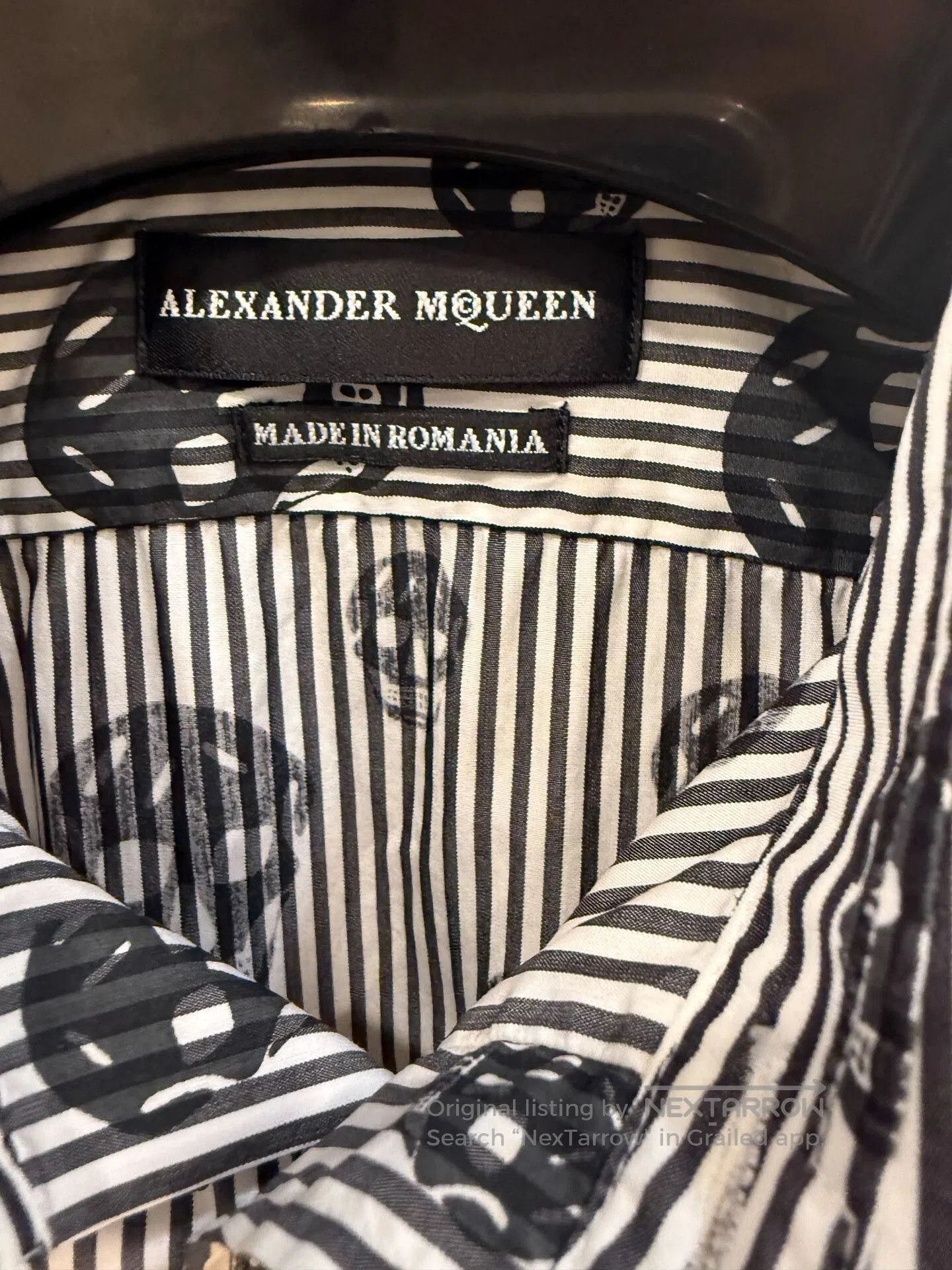 Alexander McQueen Alexander McQueen Striped Skull Print Shirt. Size US M / EU 48-50 / 2 - 2 Thumbnail