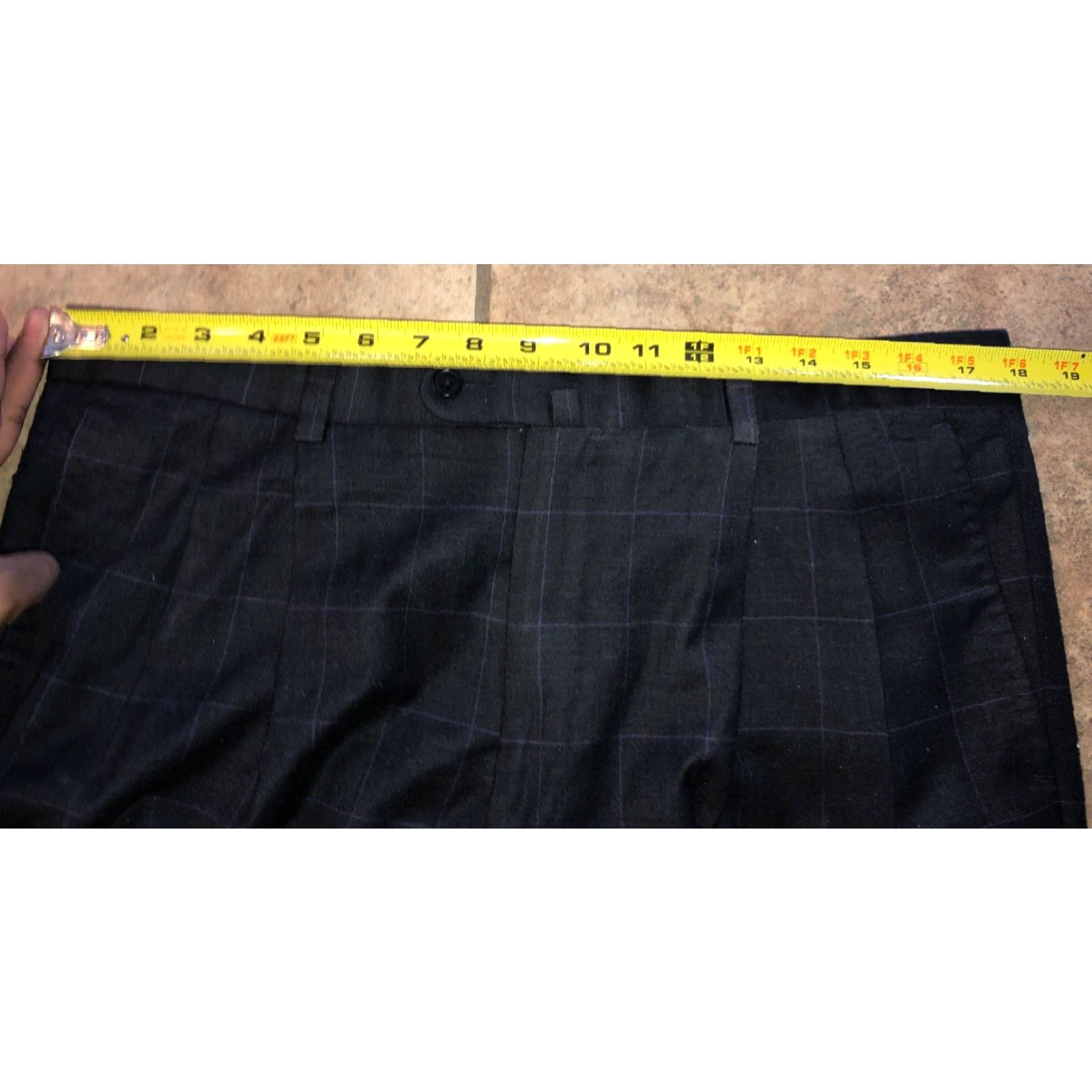 Vintage Antas Mens Dress Pants 100% Wool Black Pinstripe 36 X 28 Black Mens Size US 36 / EU 52 - 5 Thumbnail