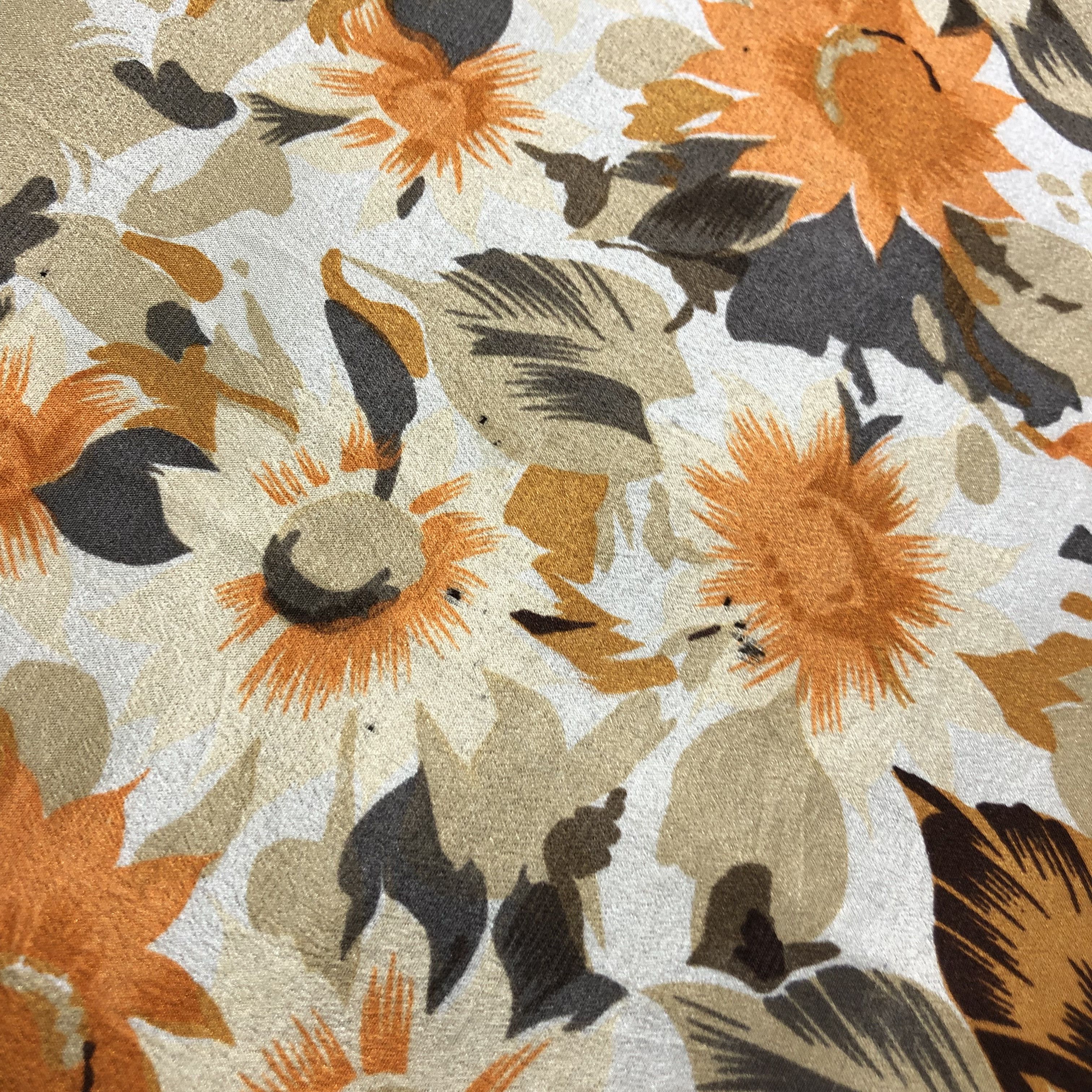 Vintage Vintage Floral Hand Rolled Silk Scarf M399 Size ONE SIZE - 6 Thumbnail