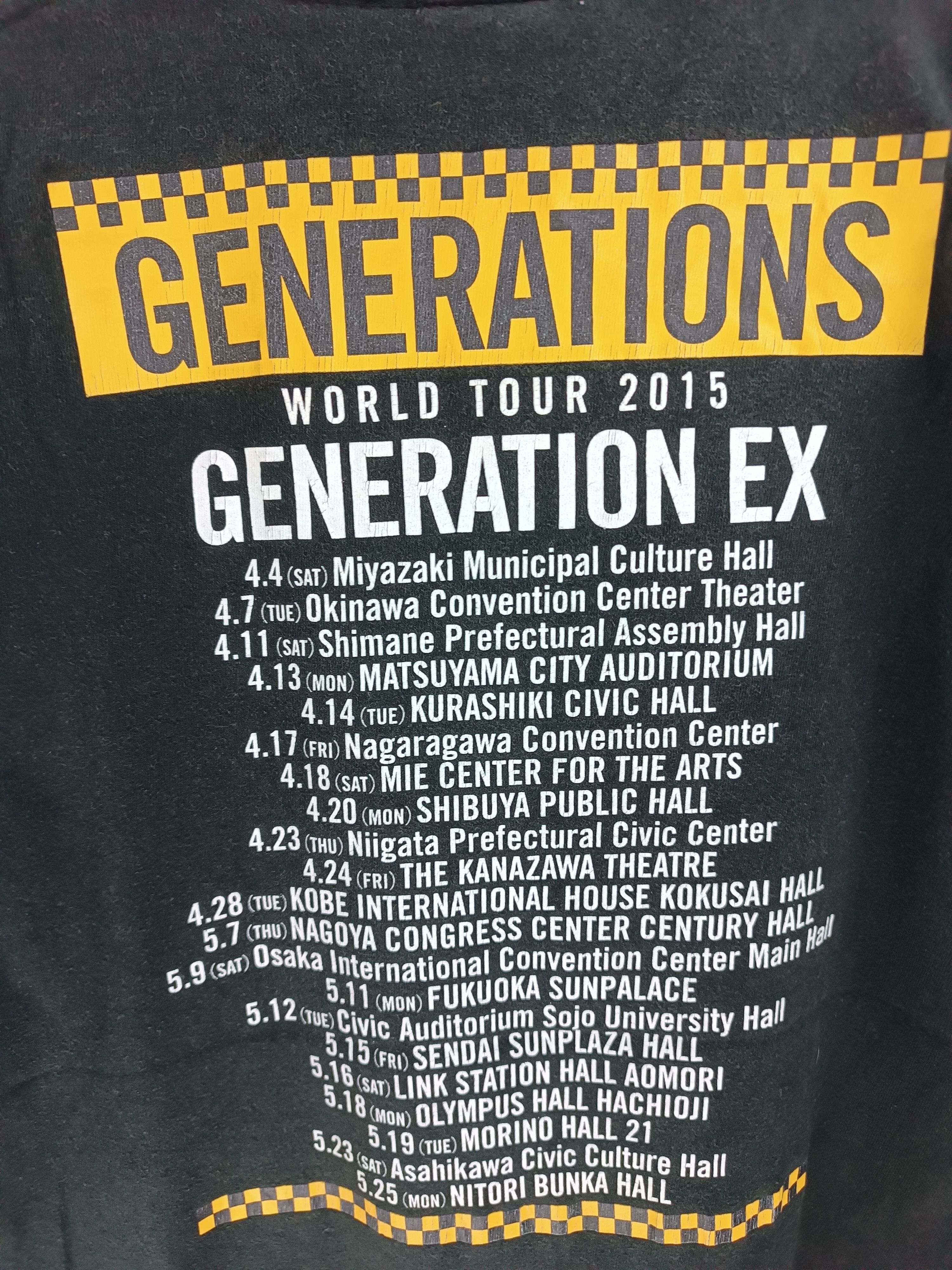 Band Tees VINTAGE GENERATION EX EXILE TRIBE 2015 TOUR high low japan Size US M / EU 48-50 / 2 - 18 Thumbnail