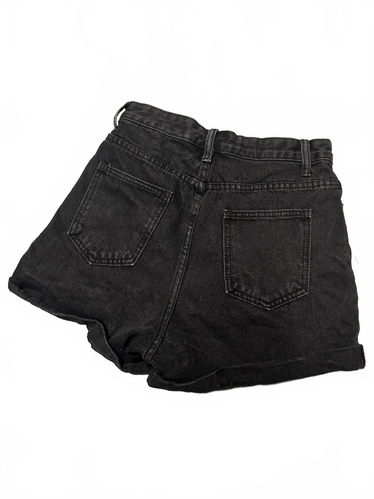 Shein Stylish Black Denim Shorts by Shein Size US 30 / EU 46 - 4 Thumbnail