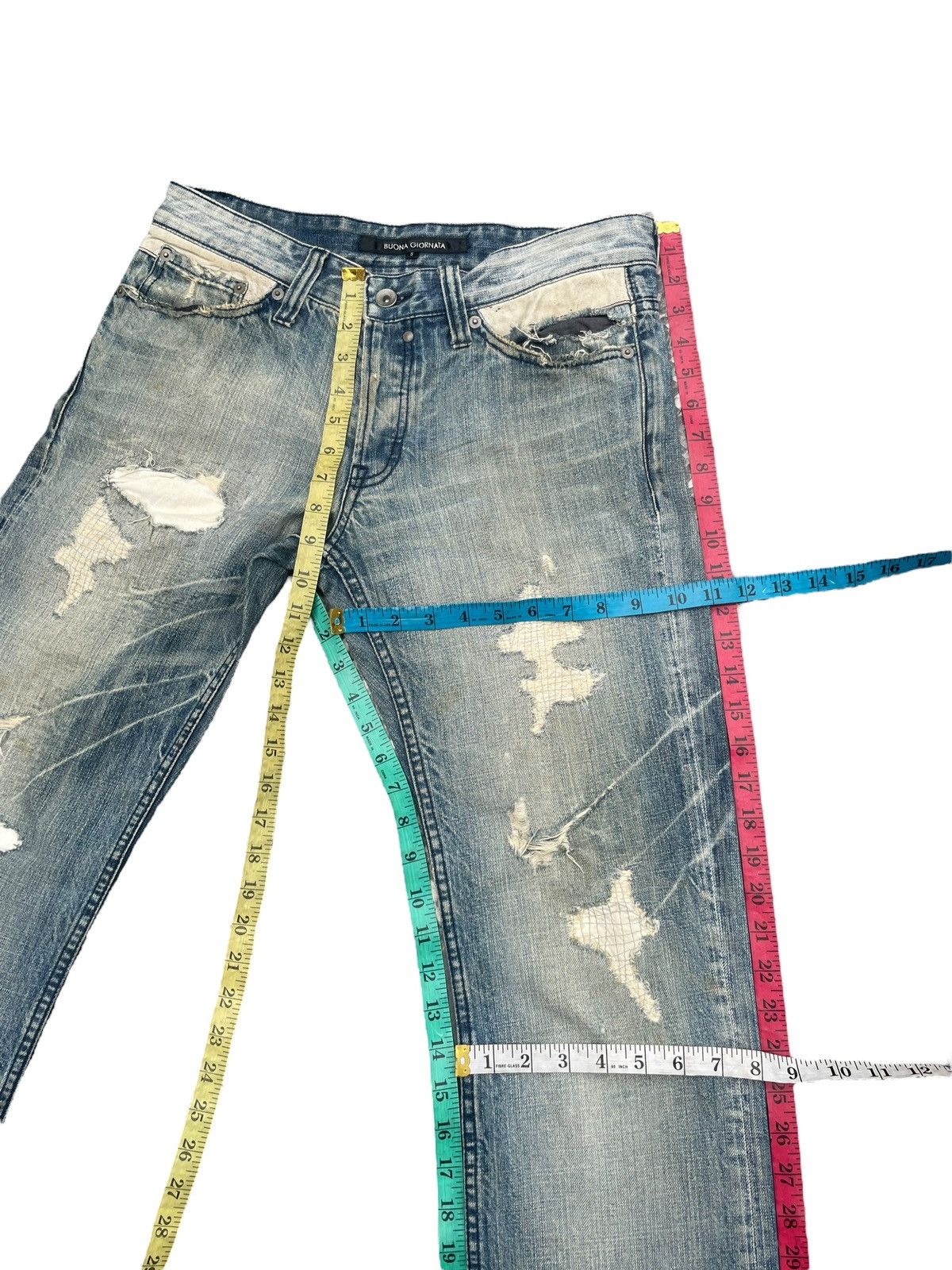 Japanese Brand Buona Giornata Distresed Denim Size US 32 / EU 48 - 19 Thumbnail