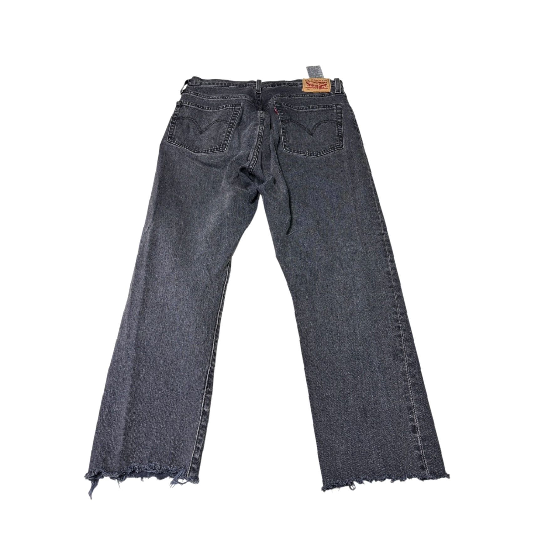 Levi's VINTAGE Levi's 501 Original Fit Jeans Womens Black Wash Distressed Raw Hem W30 L26 Size 30" / US 8 / IT 44 - 7 Thumbnail