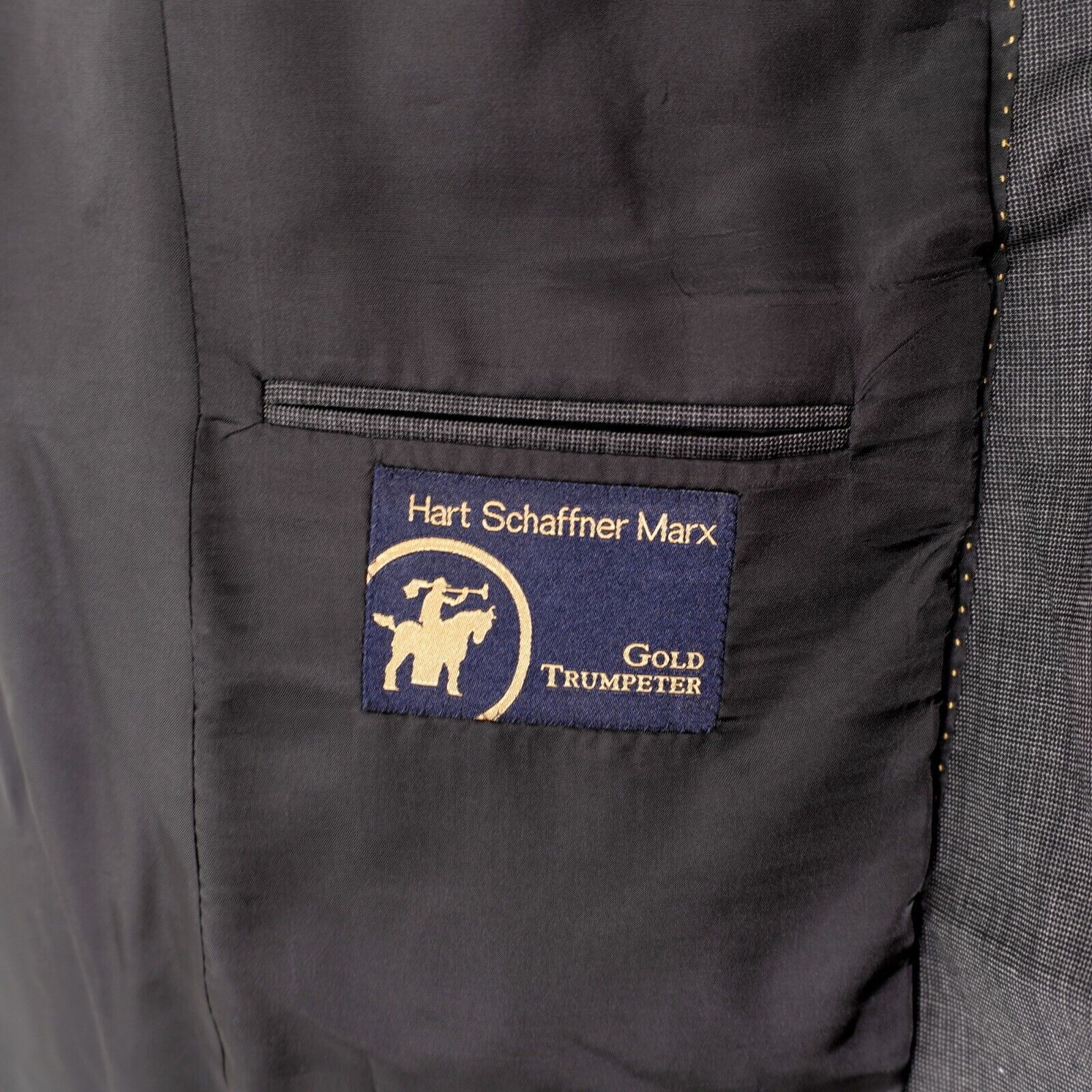 Hart Schaffner Marx Hart Schaffner Marx Gold Trumpeter Nordstrom Wool Check Gray Size 44L - 10 Thumbnail