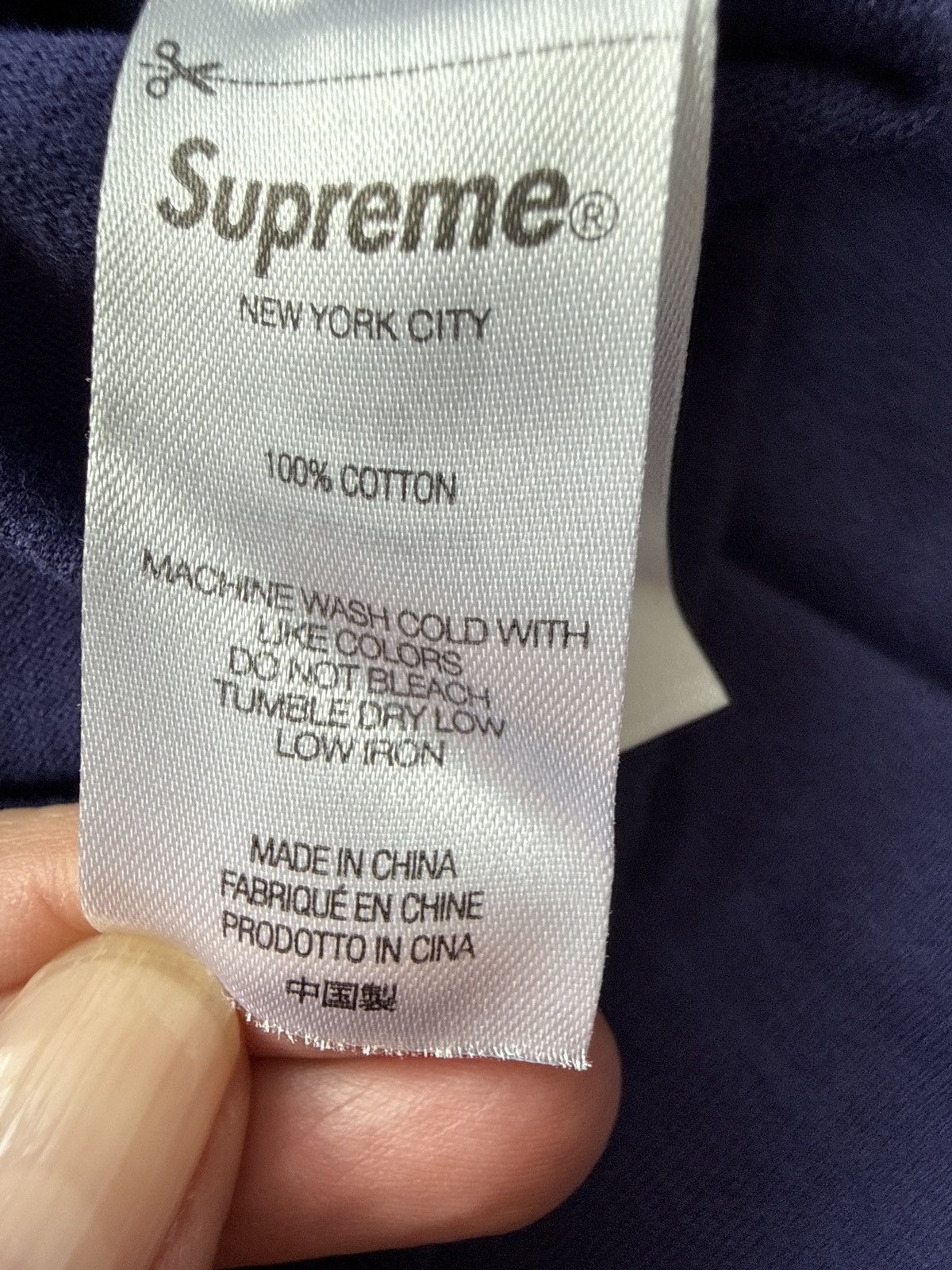 Supreme Supreme Gonz Nametag S/S Top Washed Navy Size US L / EU 52-54 / 3 - 5 Thumbnail