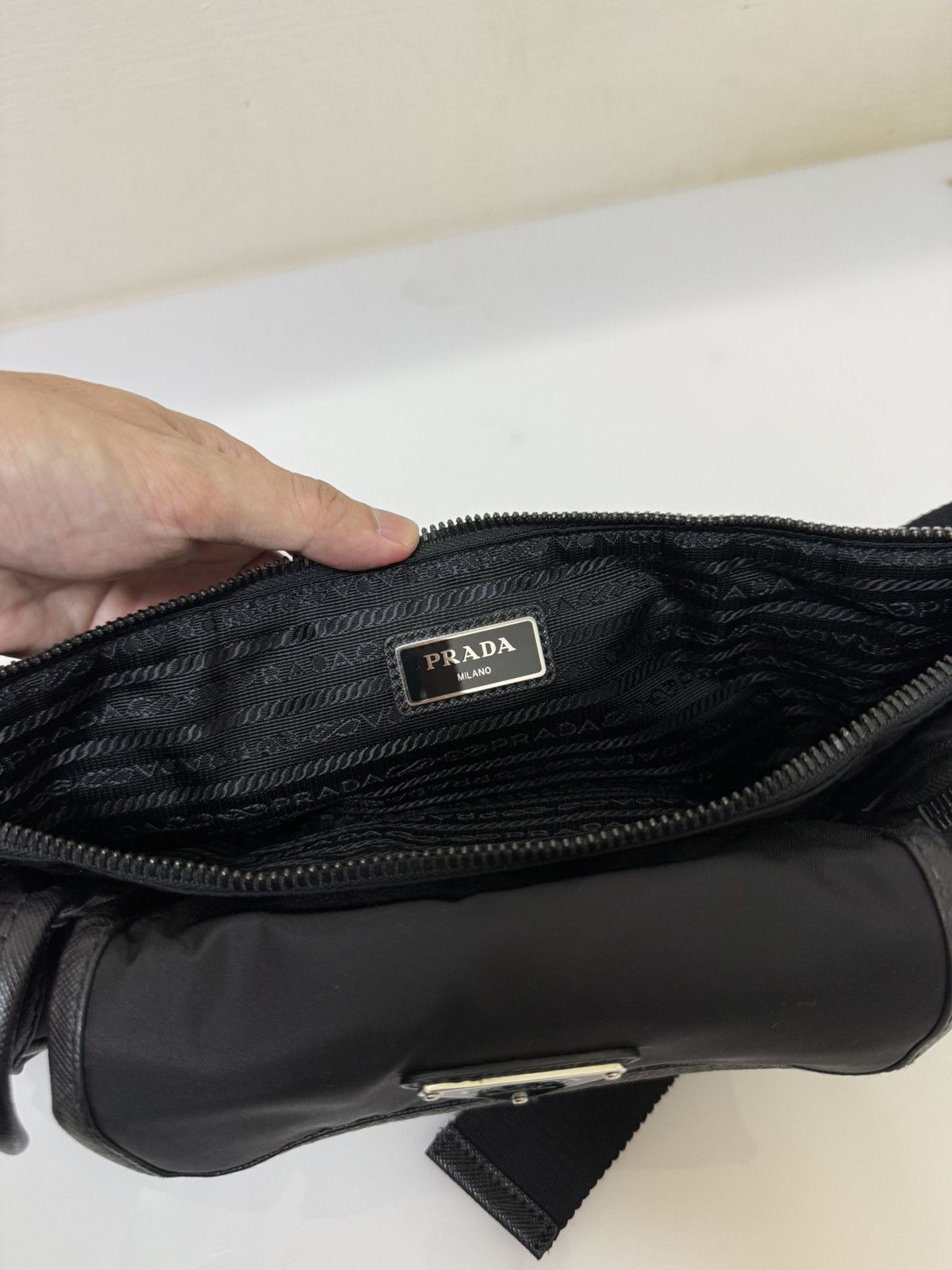 Prada Prada Cargo Nylon Messenger Bag Black Nylon Size ONE SIZE - 5 Thumbnail