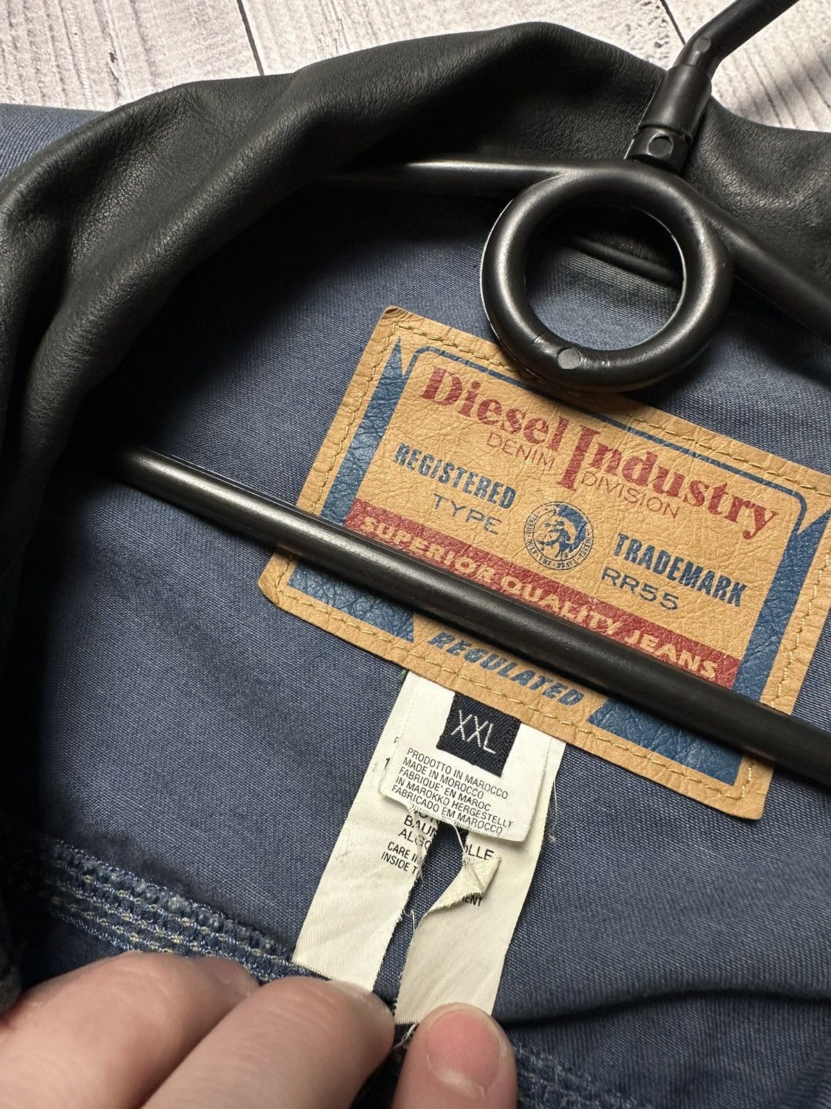 Diesel × Vintage Vintage Diesel denim jacket size XXL rare logo Size US XXL / EU 58 / 5 - 5 Thumbnail