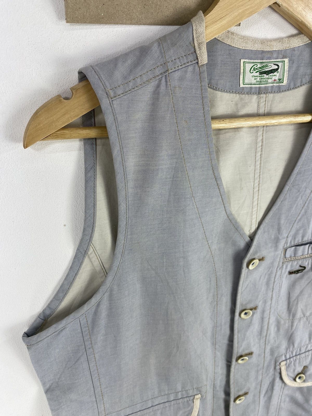 Japanese Brand Vintage Crocodile Utility Tactikal Vest Size US S / EU 44-46 / 1 - 2 Thumbnail