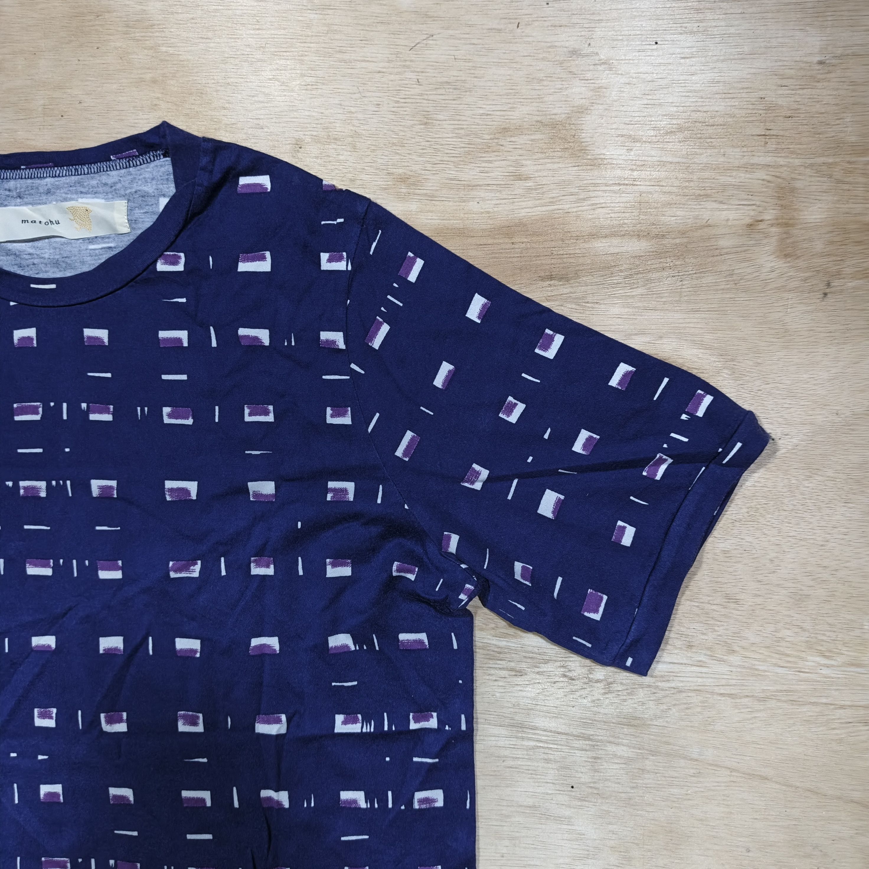 Japanese Brand matohu window pattern aop t-shirt Size M / US 6-8 / IT 42-44 - 4 Thumbnail