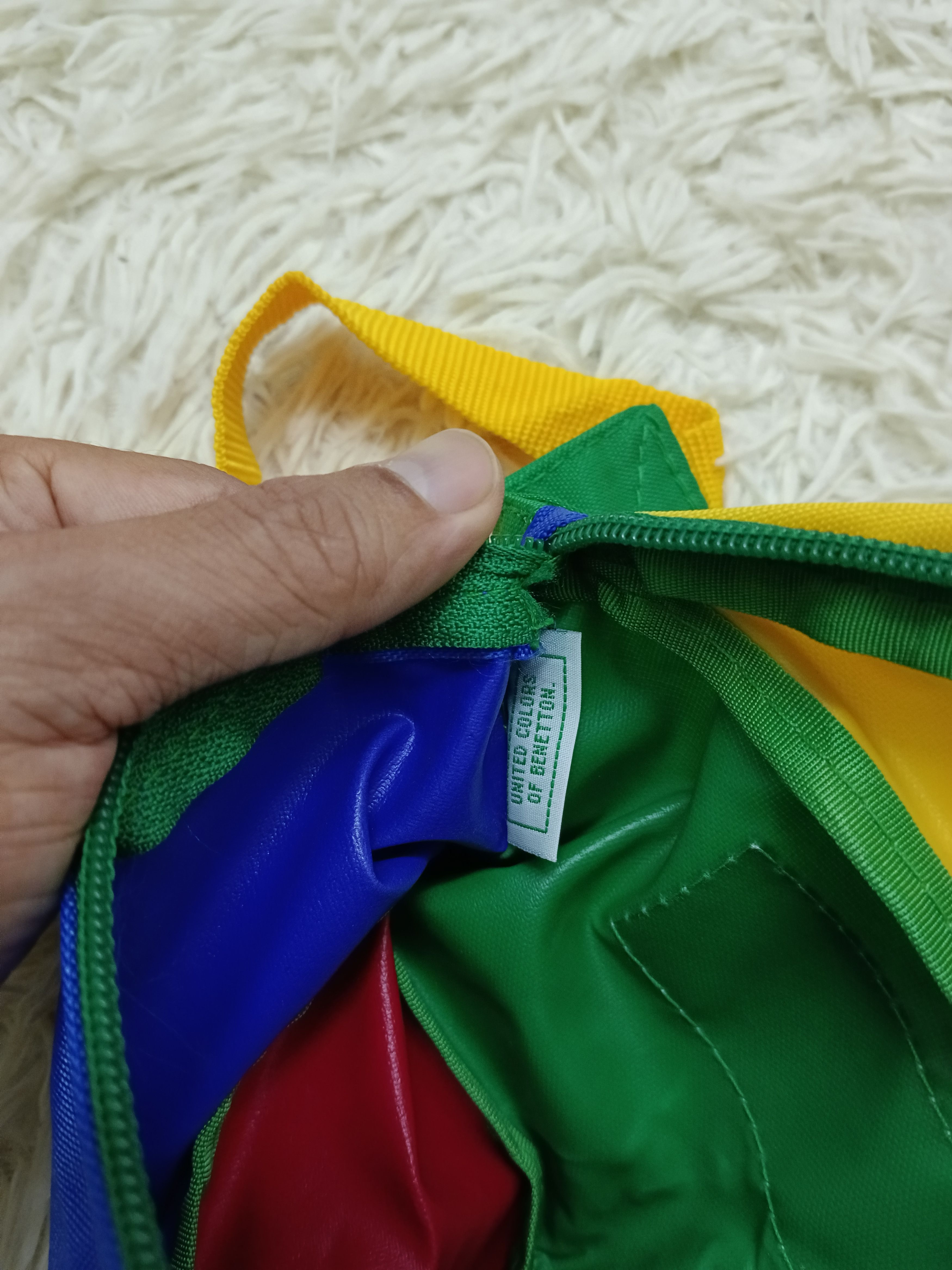 United Colors Of Benetton RARE 90s UCB MULTICOLOUR POUCH Size ONE SIZE - 8 Thumbnail