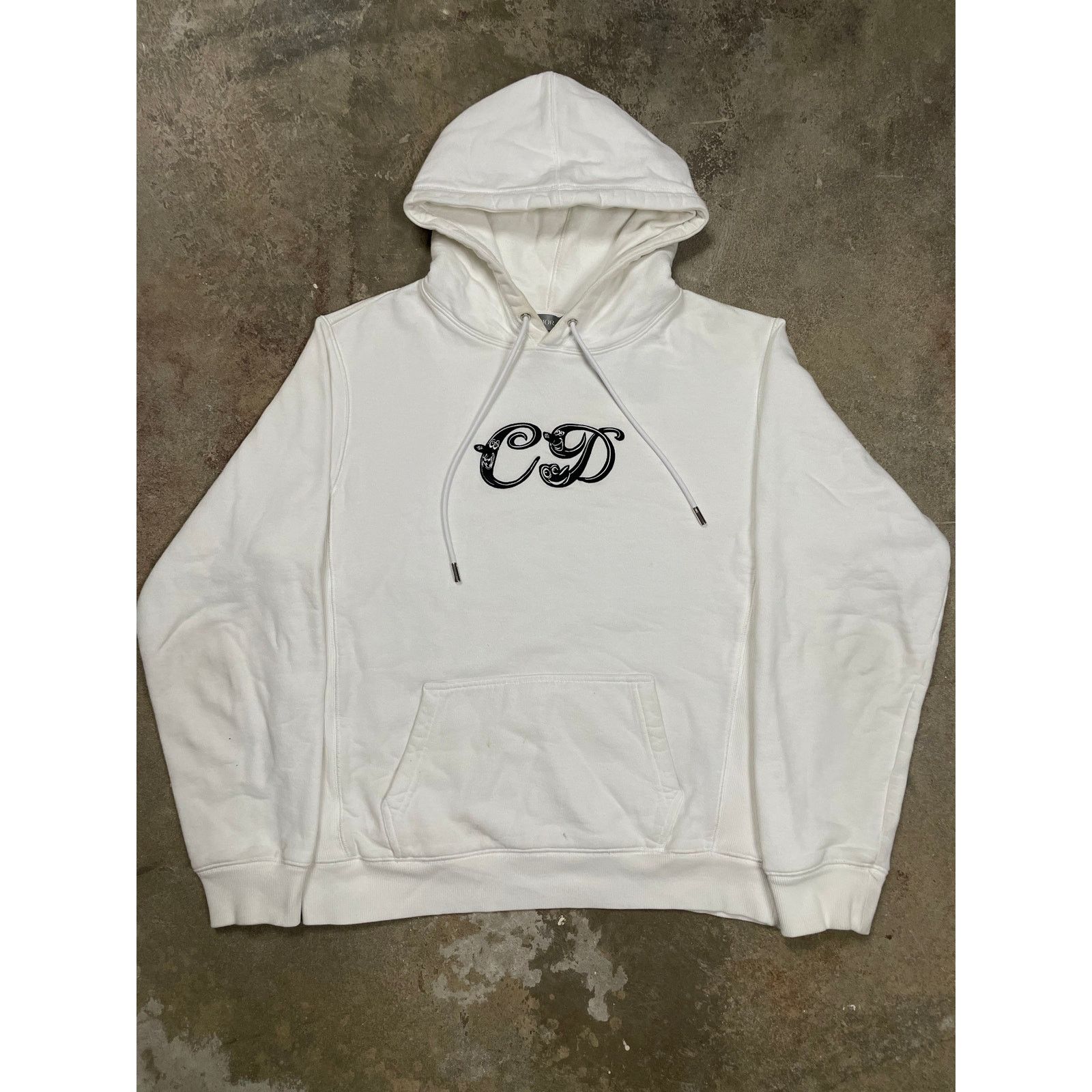 Dior Dior CD Hoodie White Black Used Medium Size US M / EU 48-50 / 2 - 1 Thumbnail