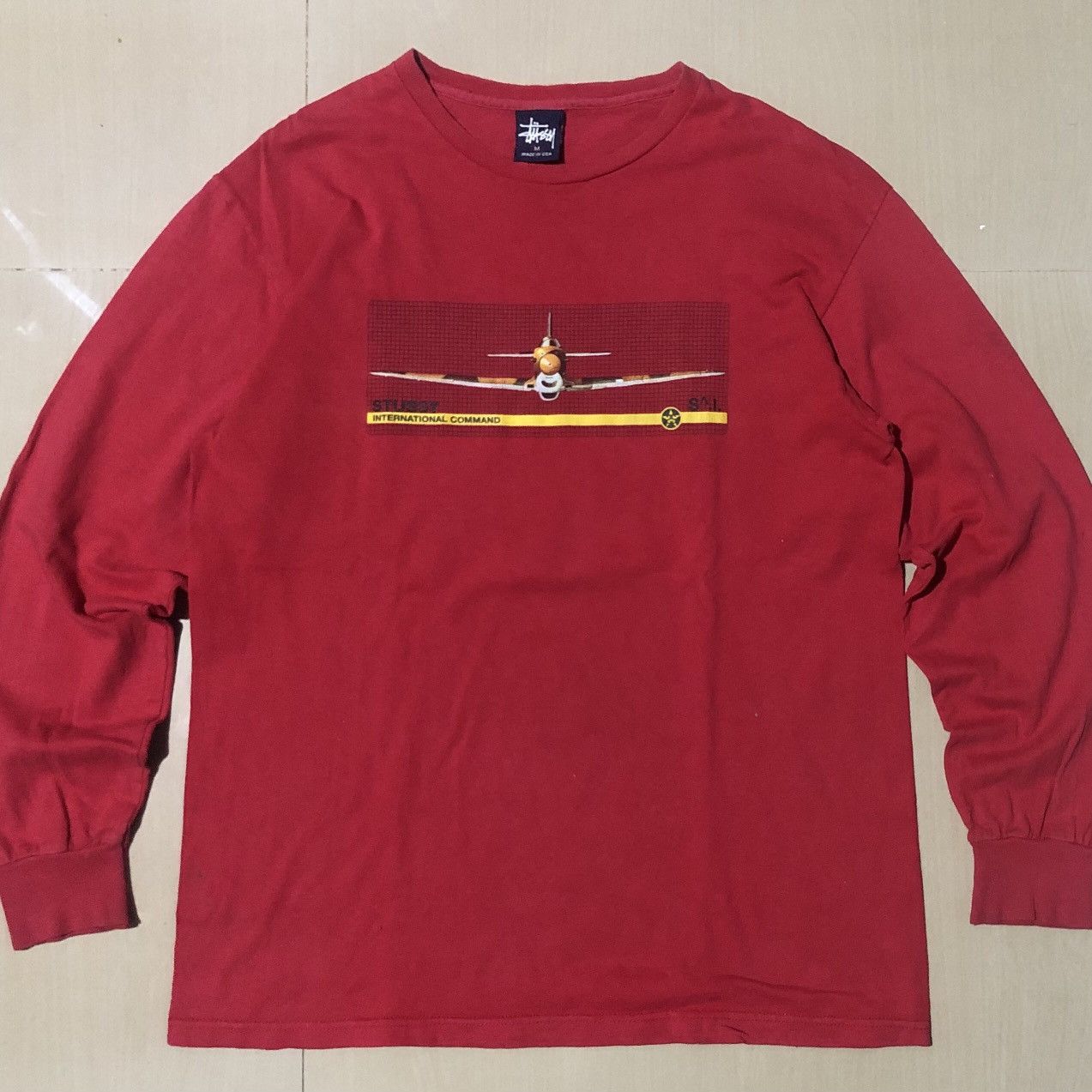 Stussy Vintage Stussy Tee Plane 1998-99 Airplane Graphic Size US M / EU 48-50 / 2 - 1 Thumbnail