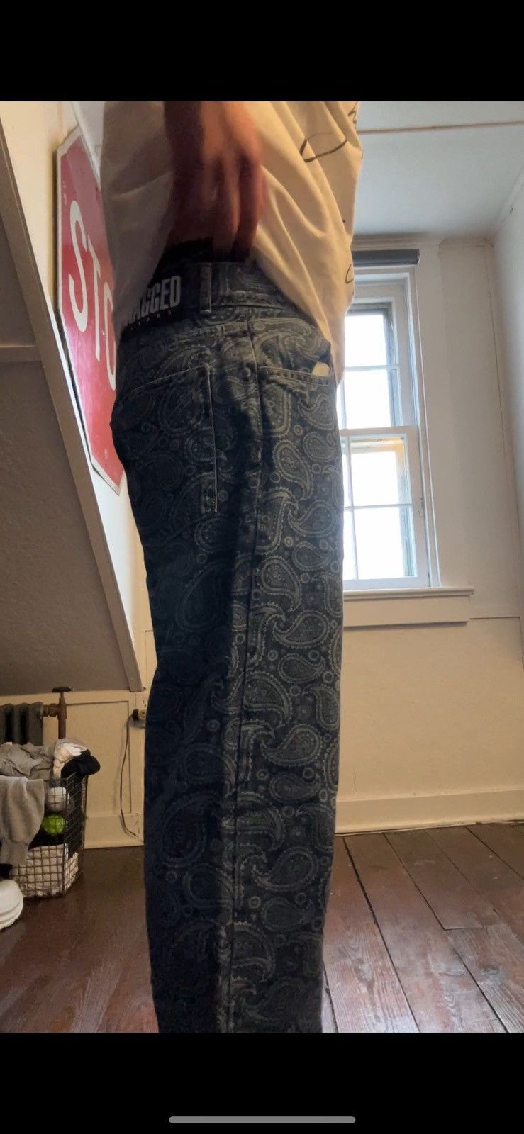Vintage RAGGED Jeans Size US 32 / EU 48 - 2 Thumbnail
