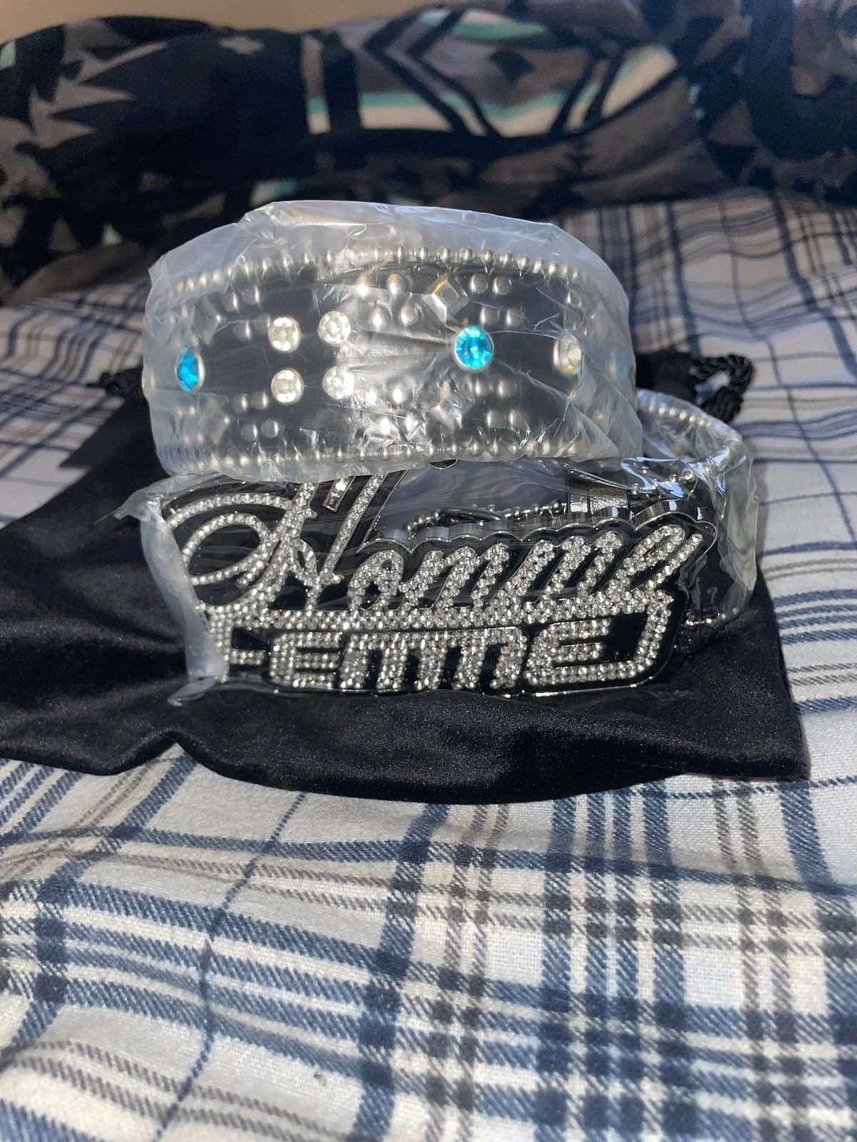 Homme + Femme La Homme Femme Rhinestone Belt size 28-30 Size 28 - 2 Thumbnail